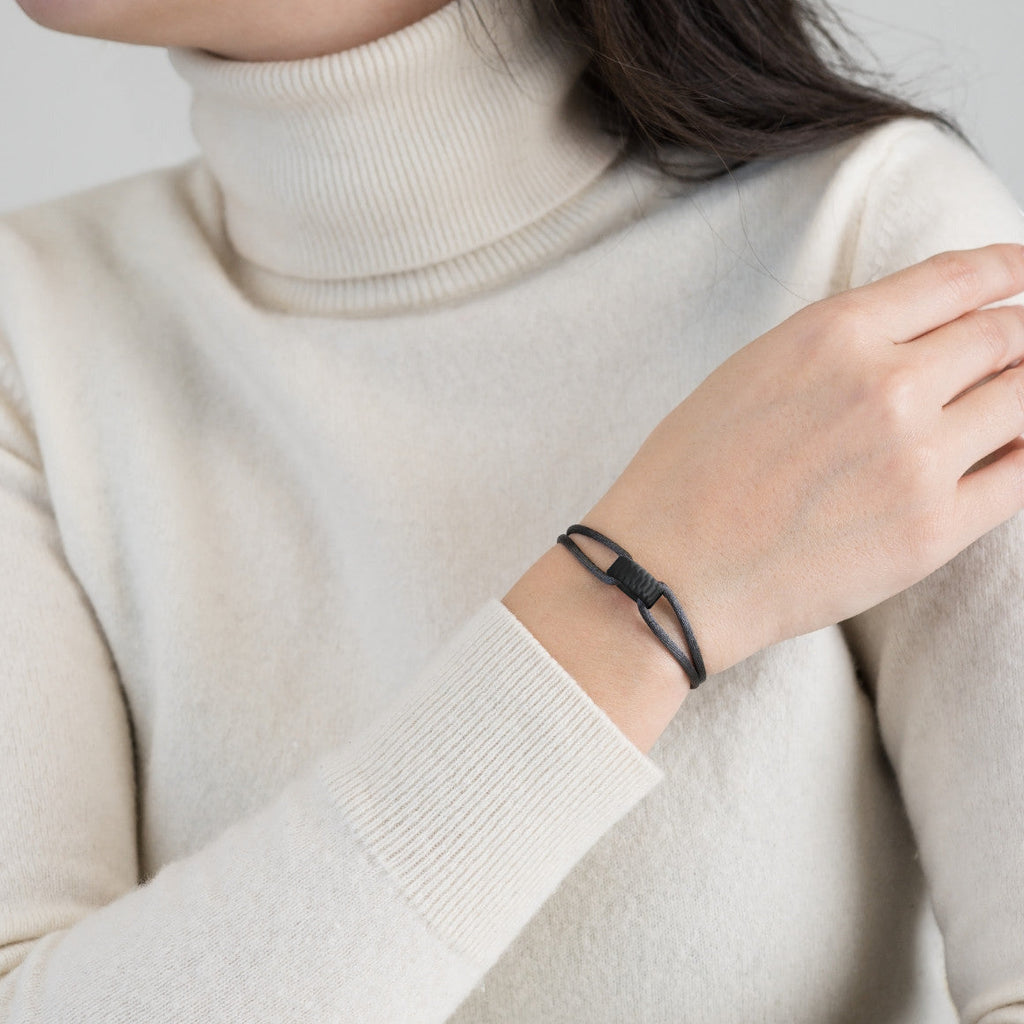 Carbon Regent Cord Bracelet