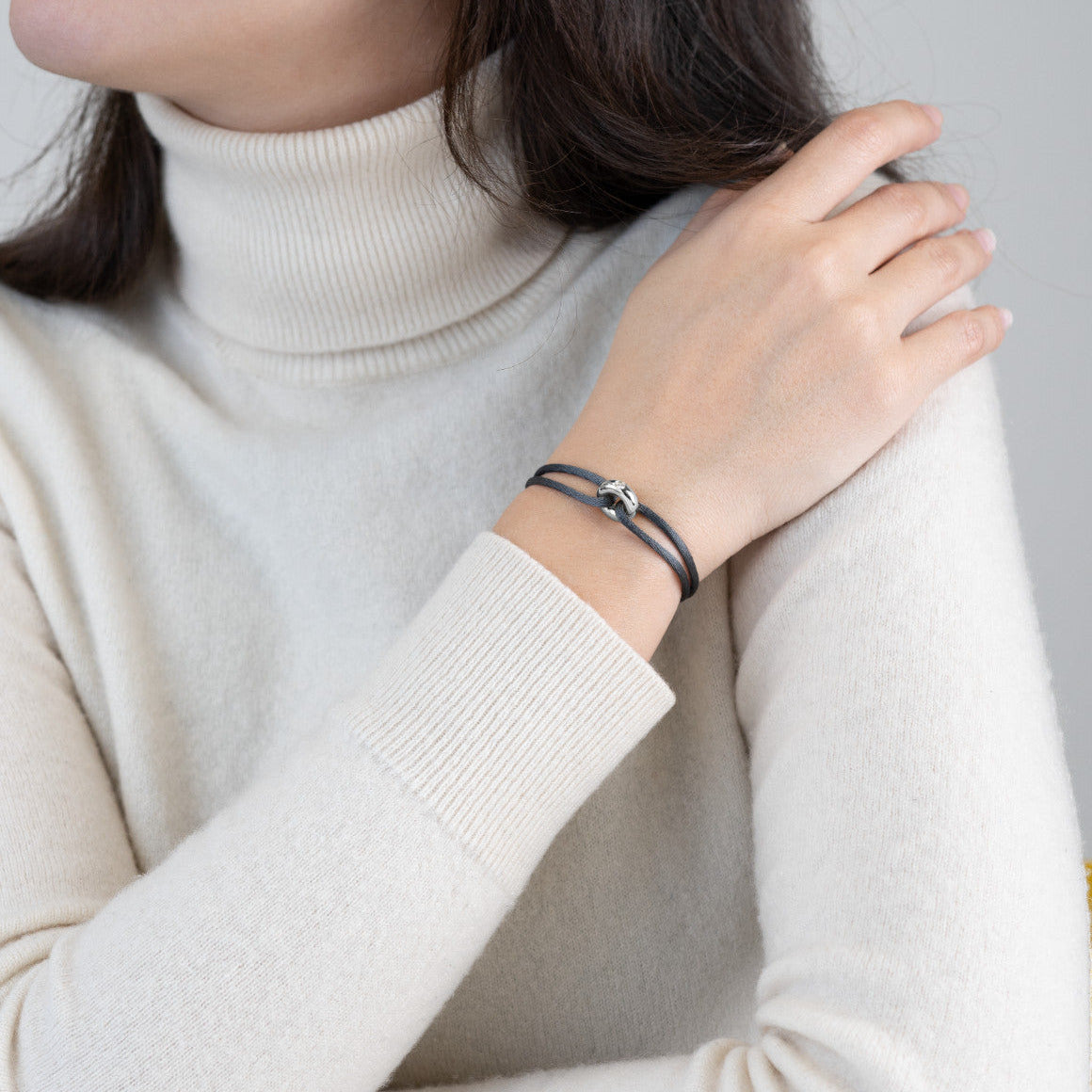 Silver Soho Diamond Cord Bracelet