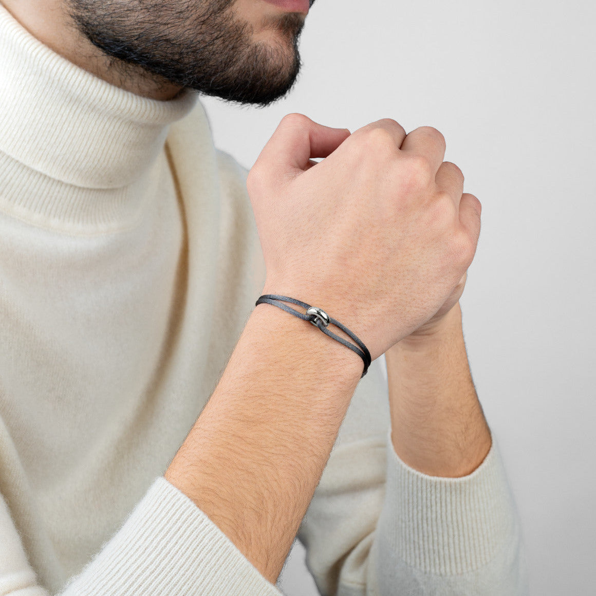 Silver Soho Cord Bracelet