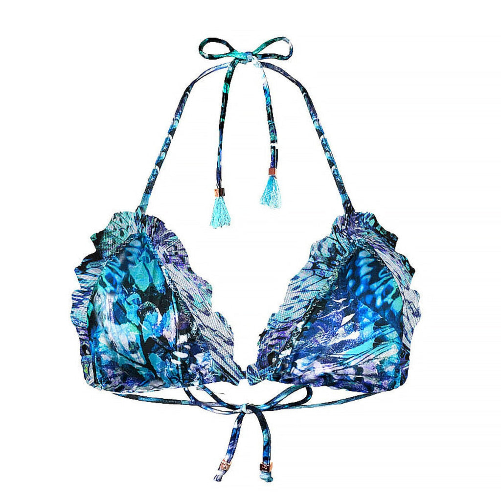 Boho Style Ruffle Bikini Blue Butterfly Carmen Lucia
