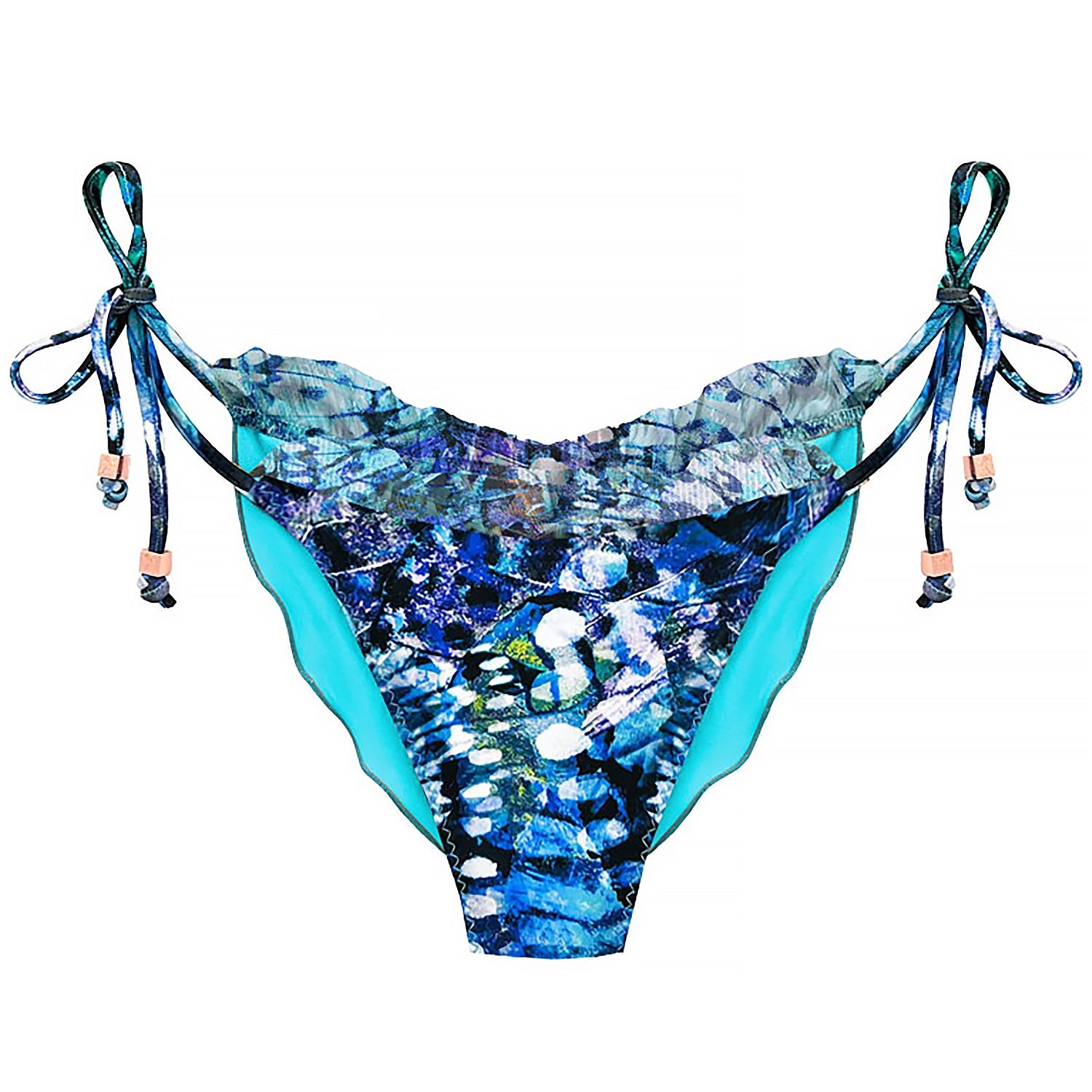 Boho Style Ruffle Bikini Blue Butterfly Carmen Lucia