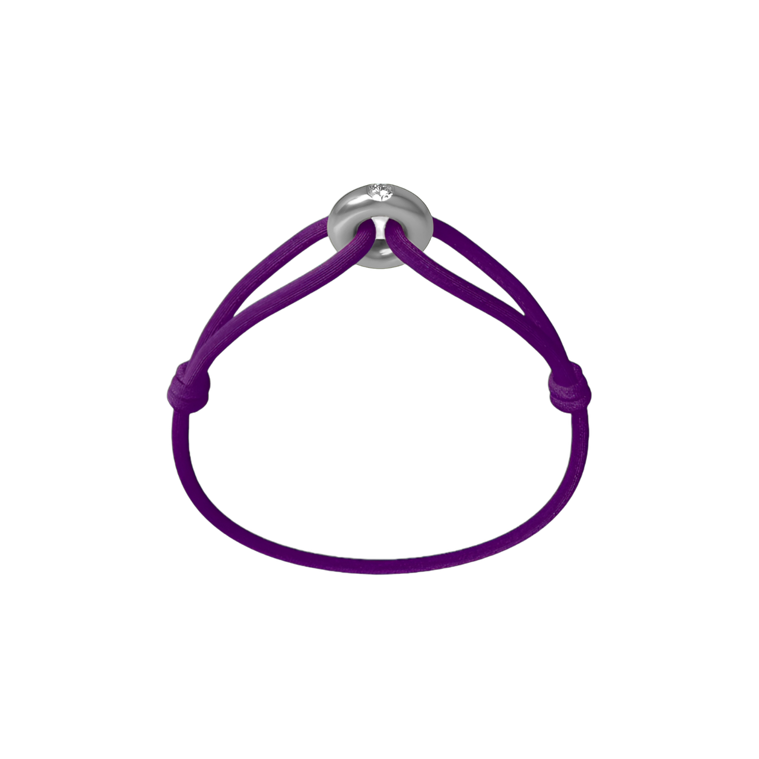 Silver Soho Diamond Cord Bracelet