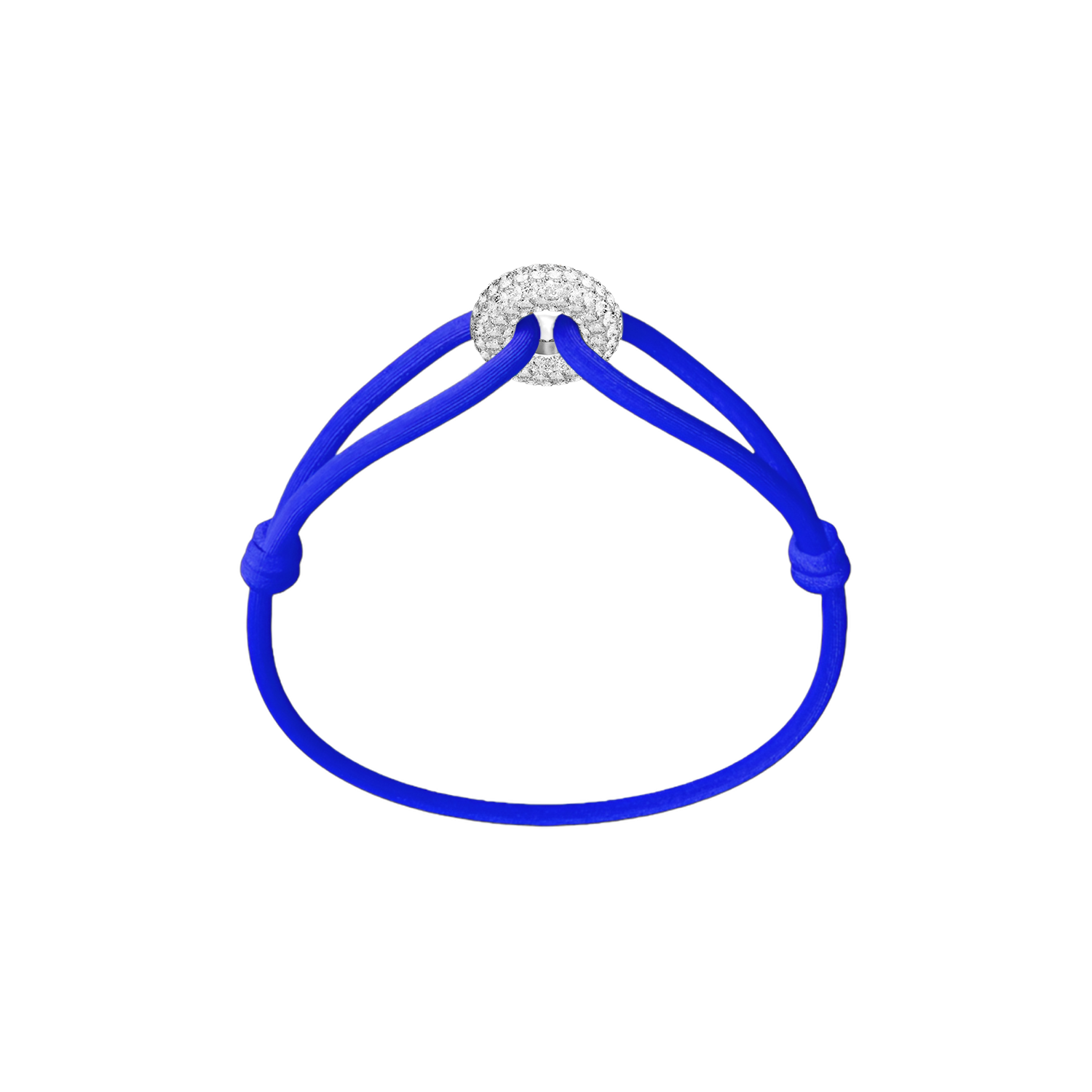 Silver Soho Pavé Cord Bracelet