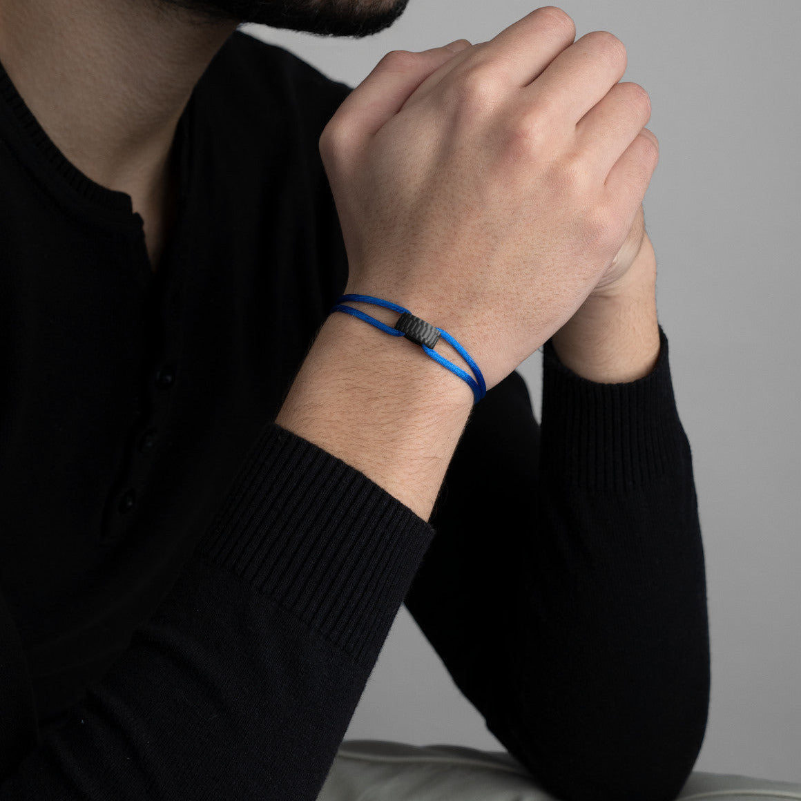 Carbon Regent Cord Bracelet