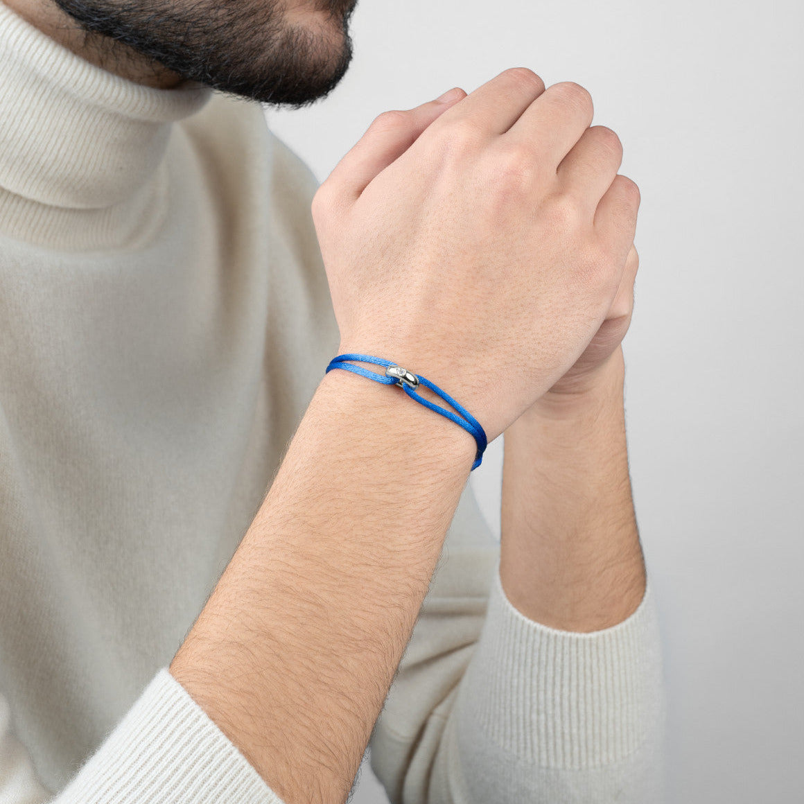 Silver Soho Diamond Cord Bracelet