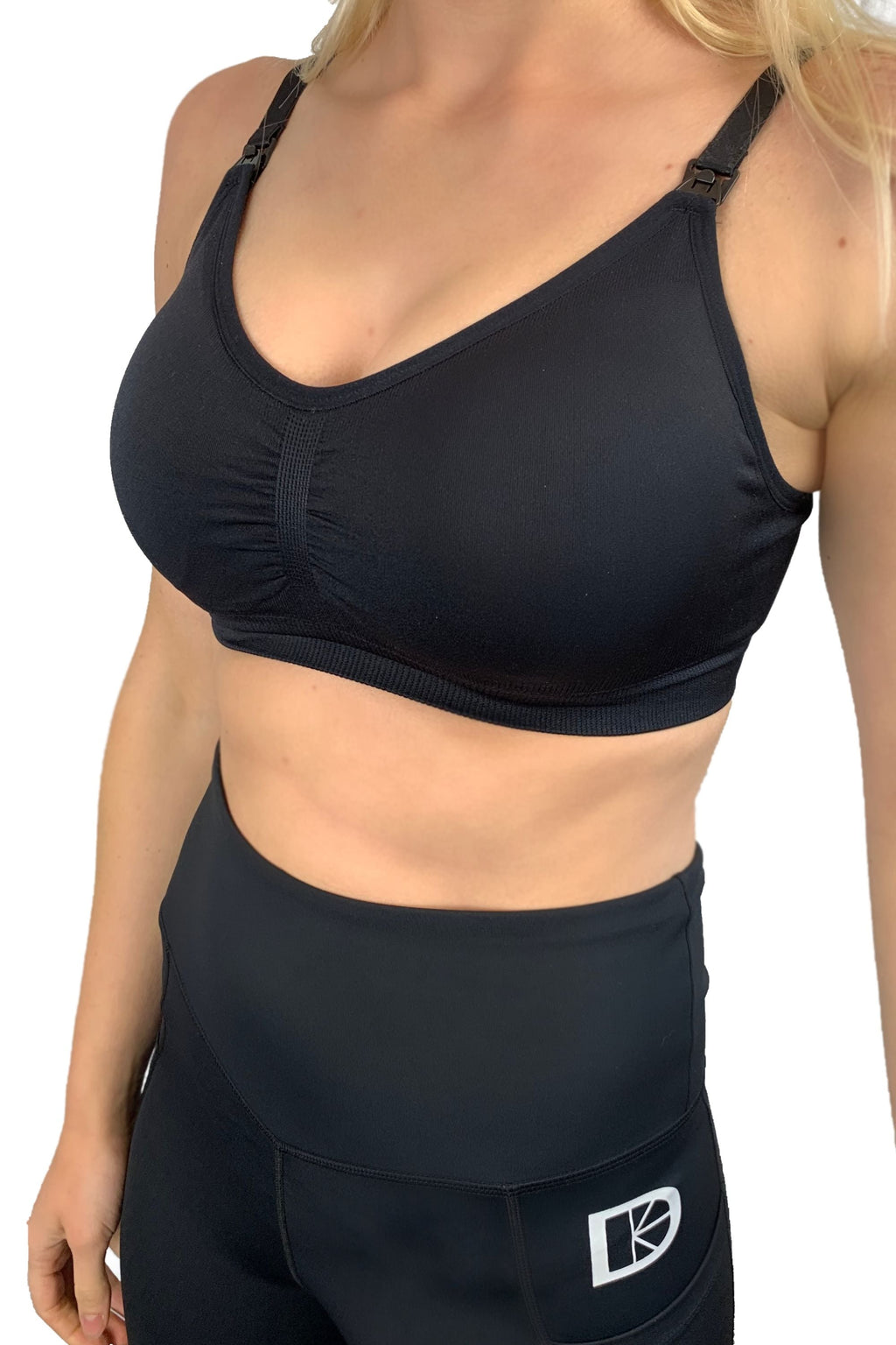 Everyday Seamfree Maternity and Nursing Bra | B to F Cup | Black