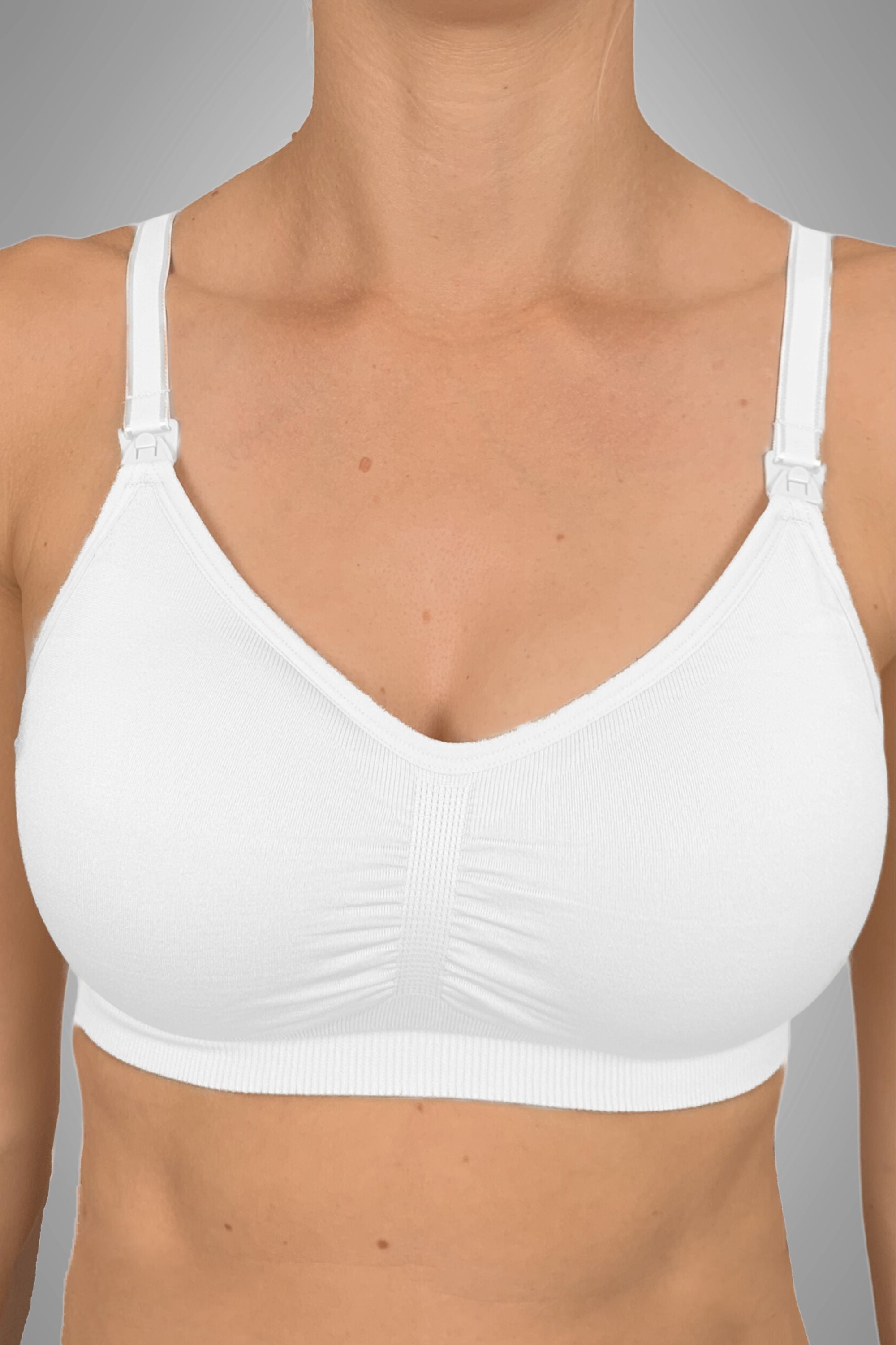 Everyday Seamfree Maternity and Nursing Bra | B to F Cup | White