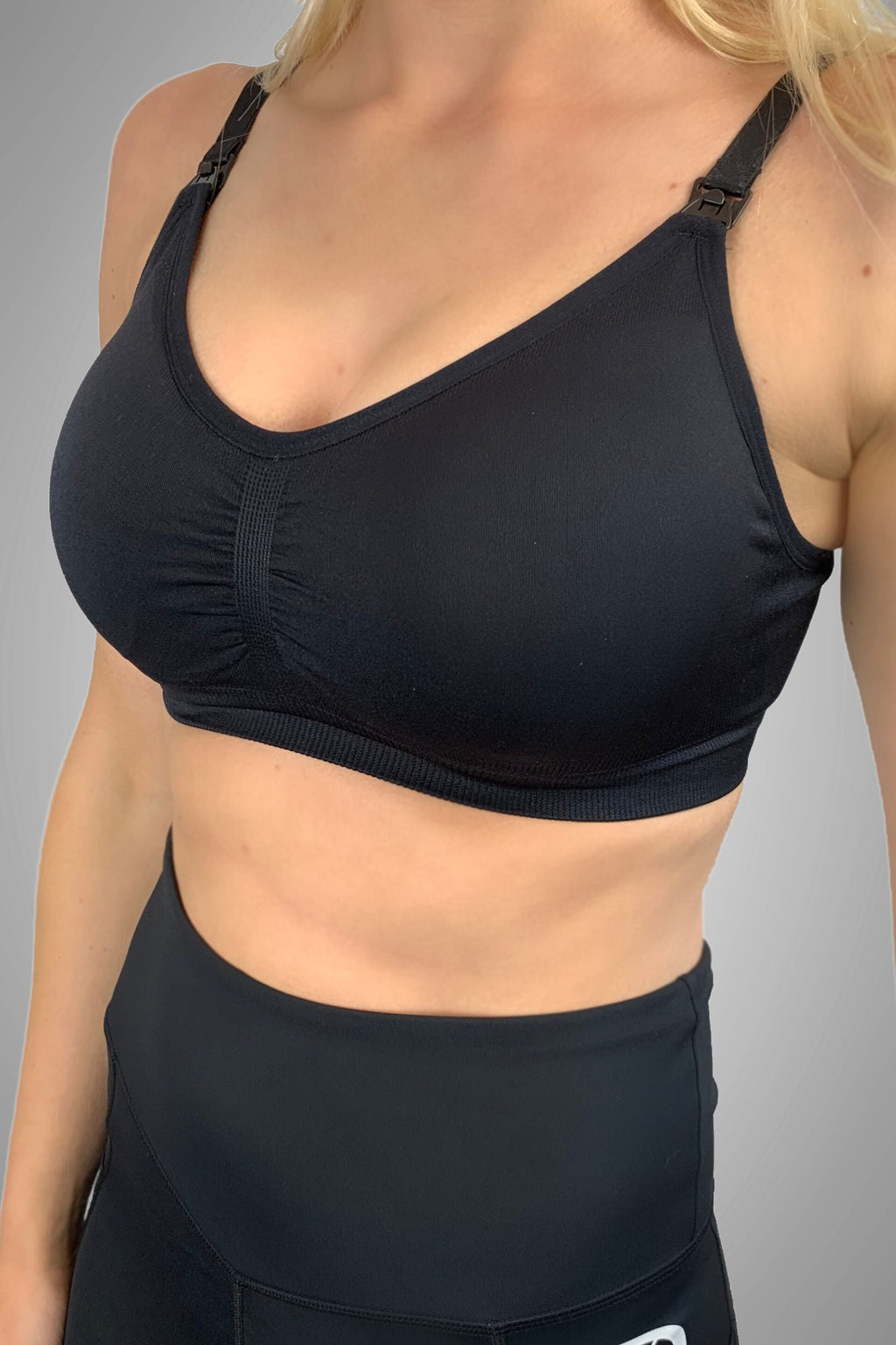 Everyday Seamfree Maternity and Nursing Bra | A to GG Cup | Black