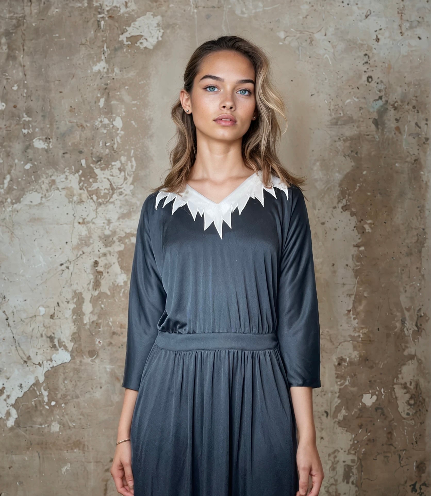 Original 1970's Radley Black & White Dress UK 12 -14