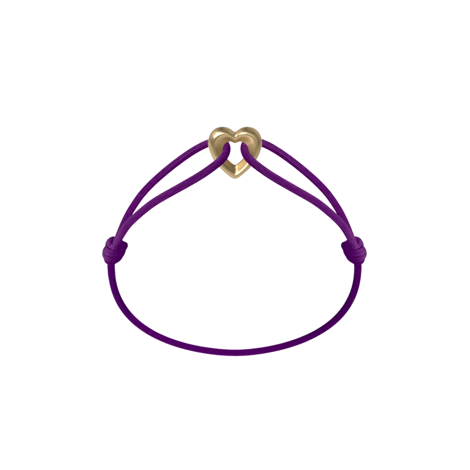 Golden Heart Cord Bracelet