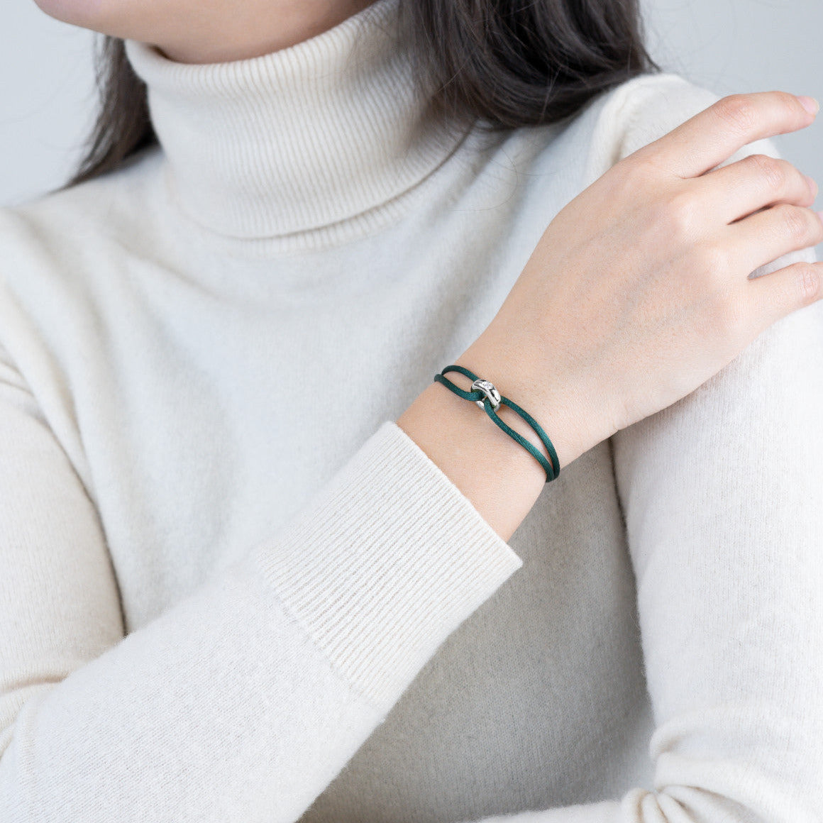 Silver Soho Diamond Cord Bracelet