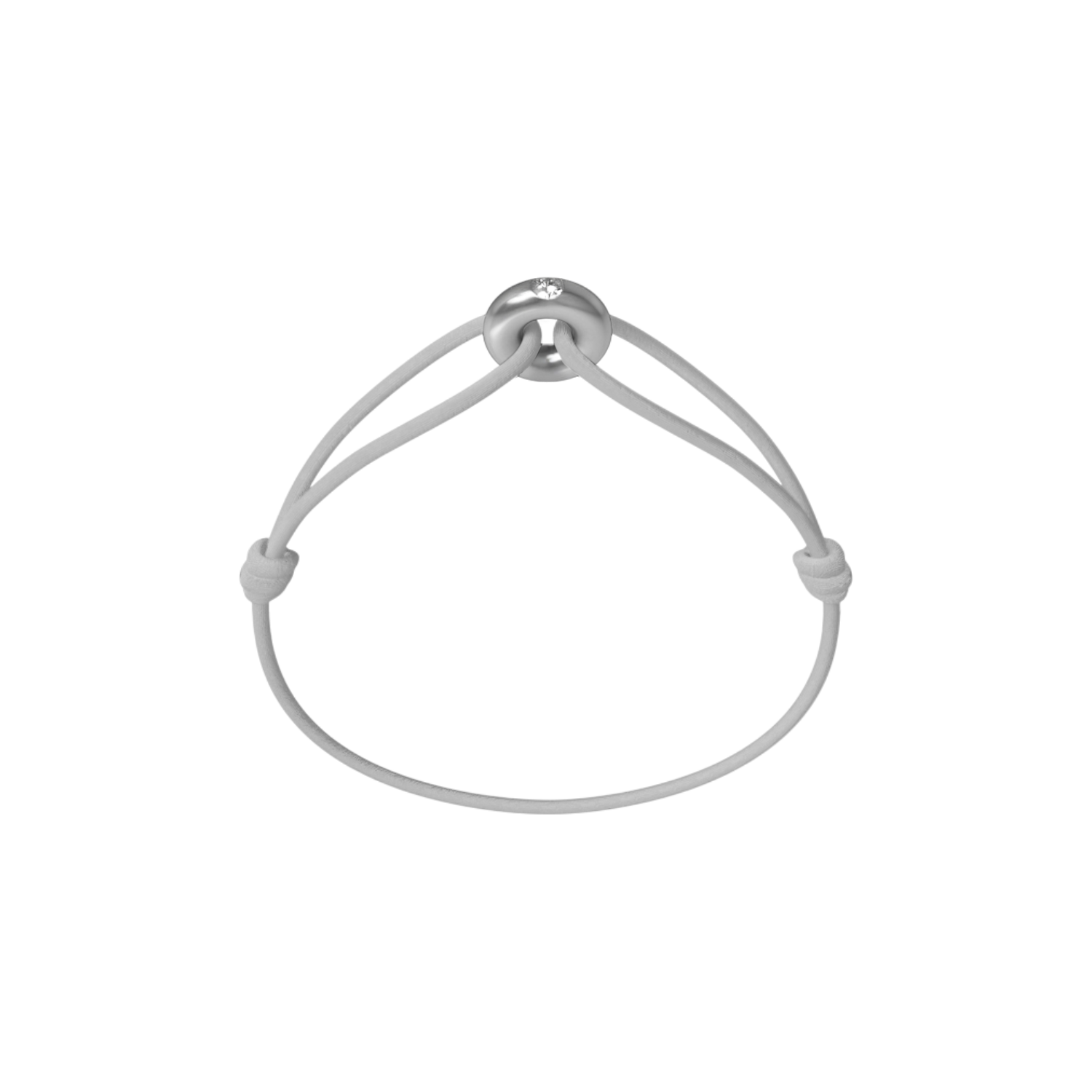 Mini Silver Soho Diamond Cord Bracelet