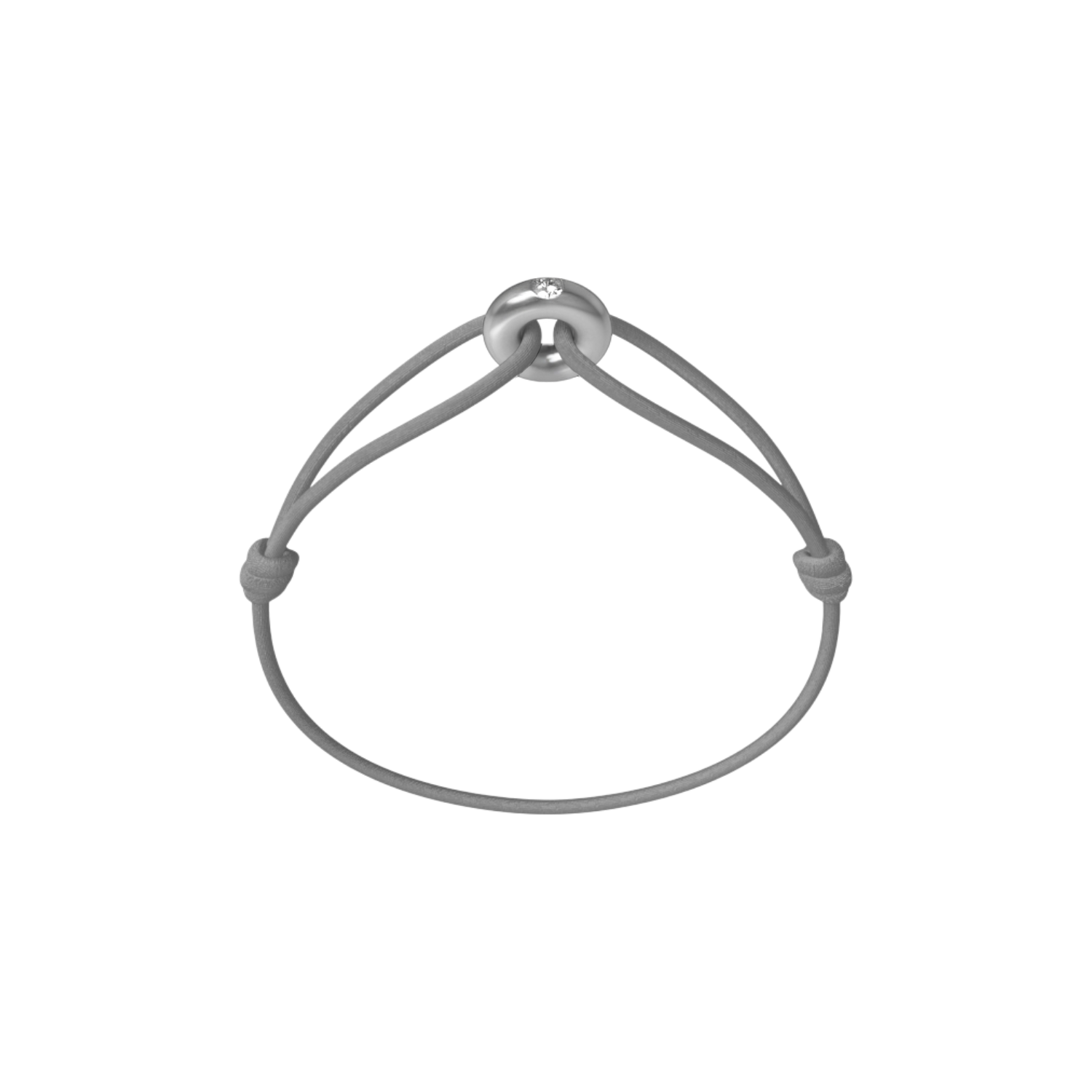 Mini Silver Soho Diamond Cord Bracelet