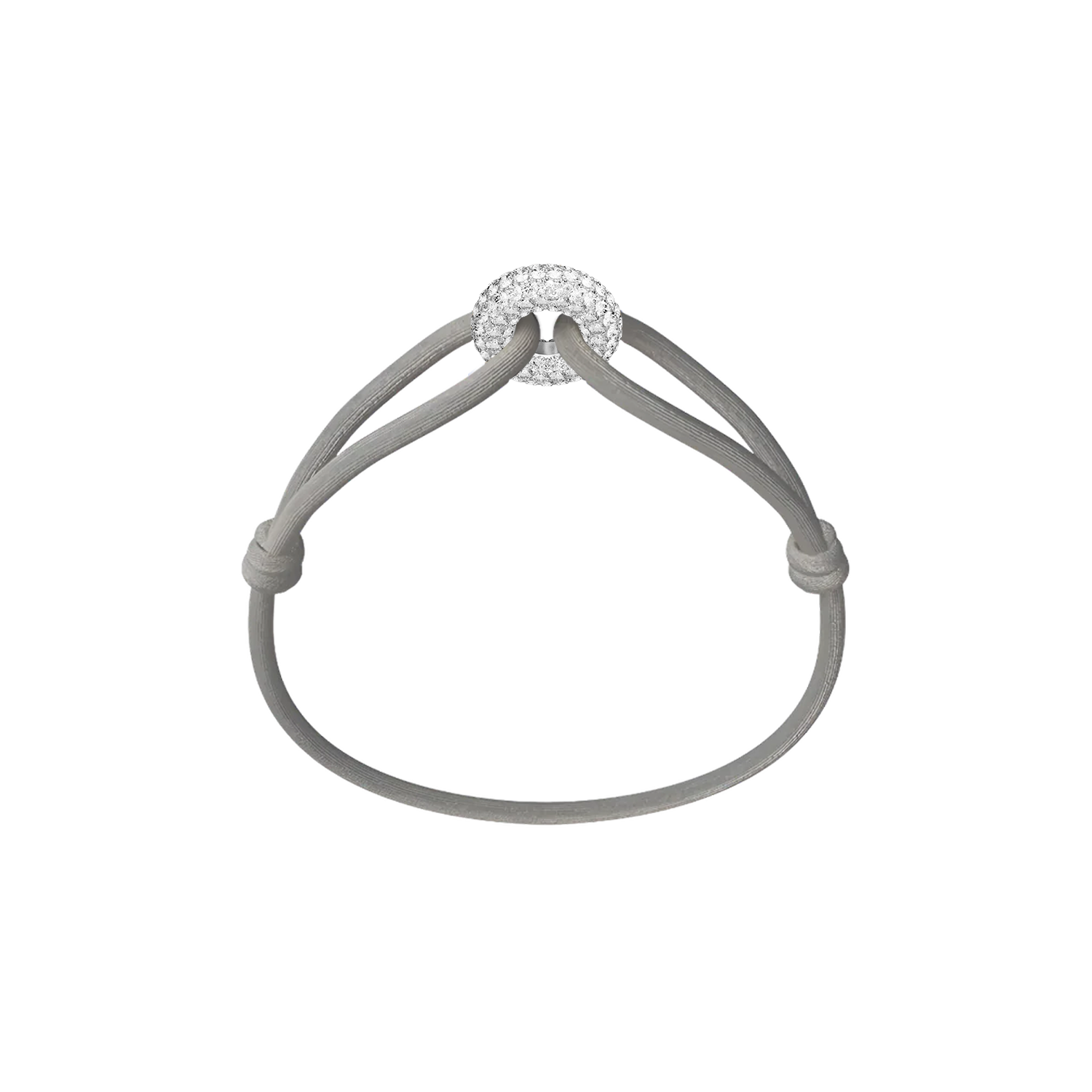 Silver Soho Pavé Cord Bracelet