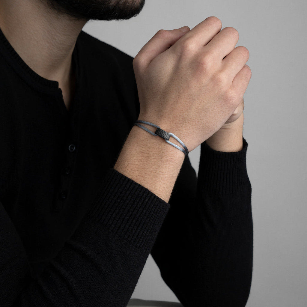 Carbon Regent Cord Bracelet
