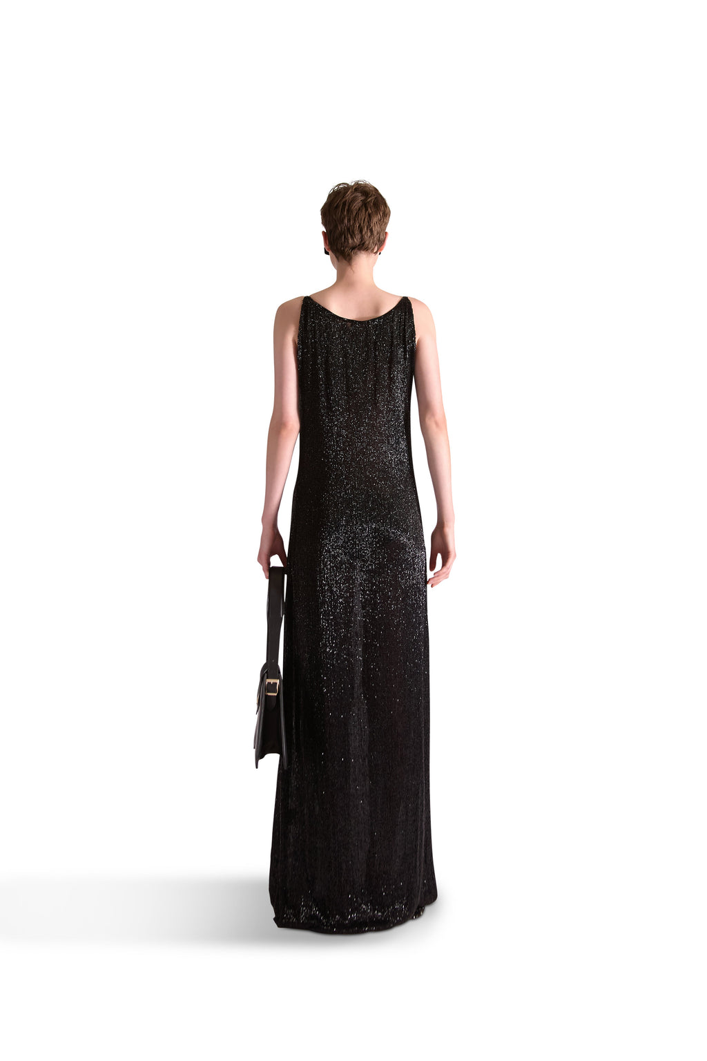 Hand Embroidered Katdana Beaded Evening Dress