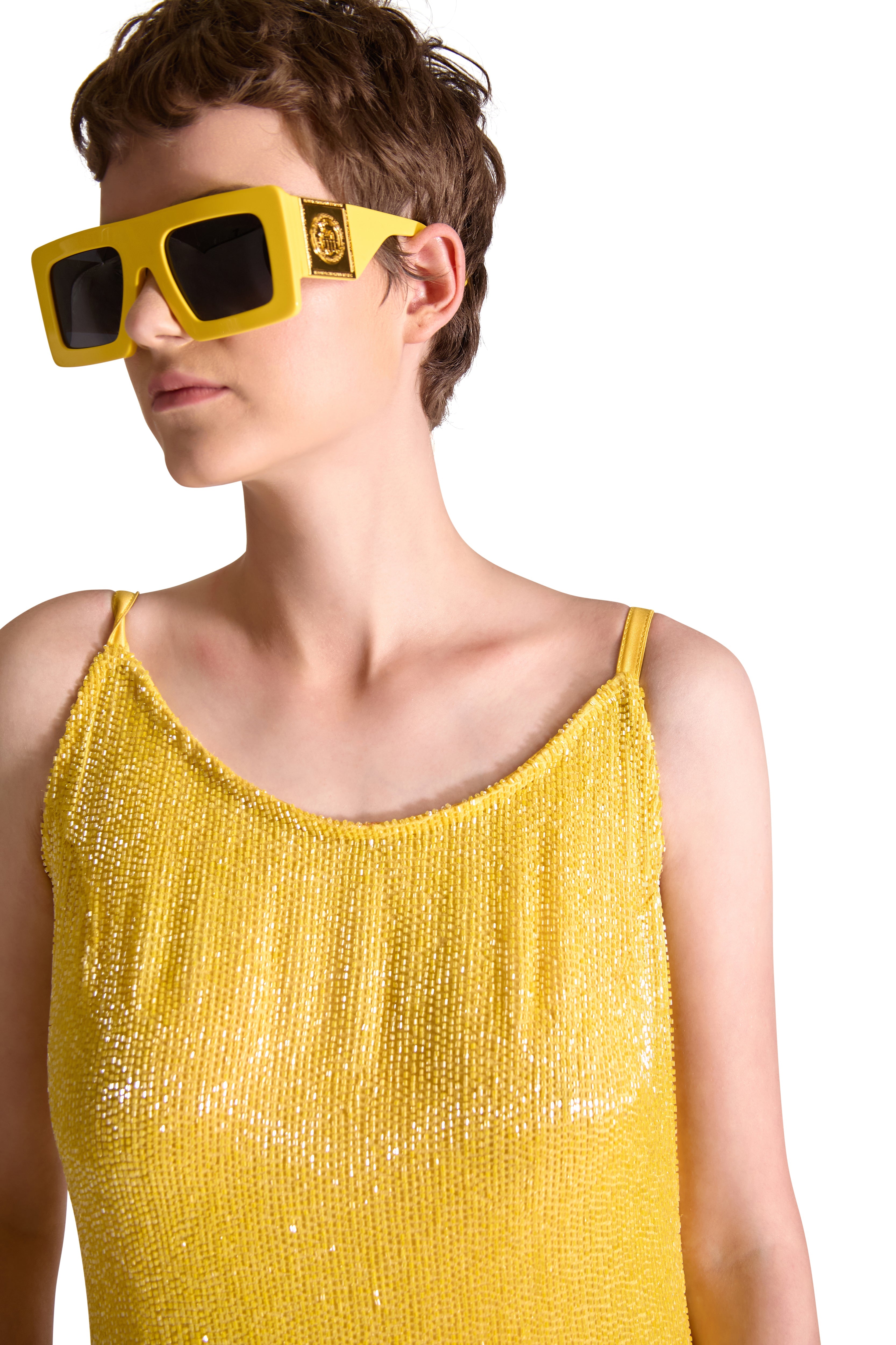 Hand Embroidered Katdana Beaded Evening Dress