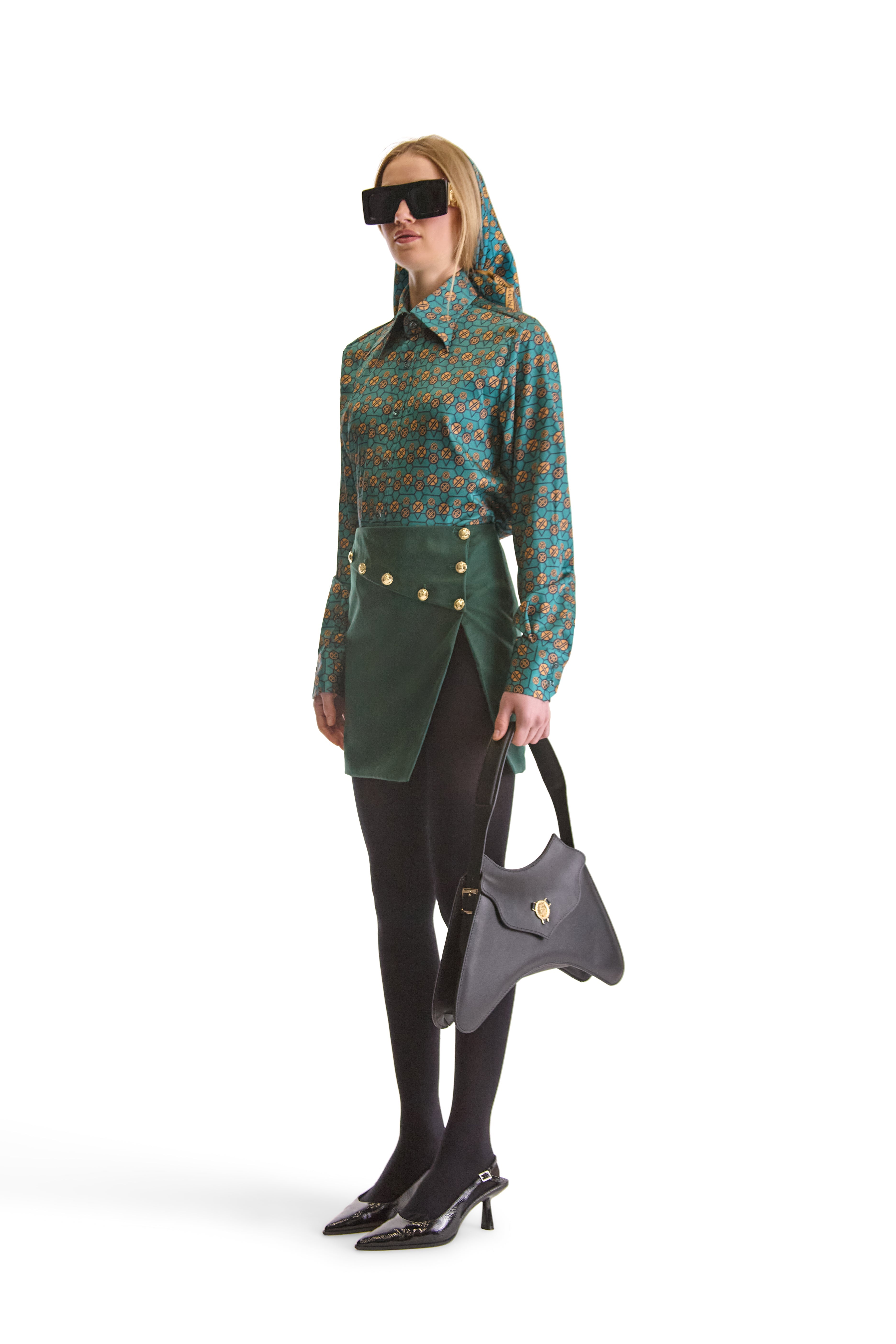 Tailored Fit Monogram Print Shirt