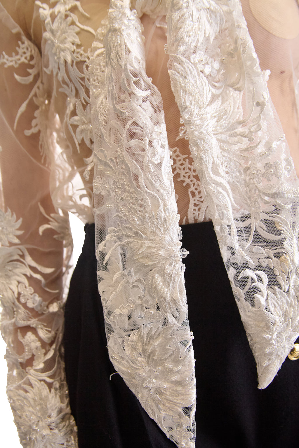 Hand Embroidered Sheer Blouse