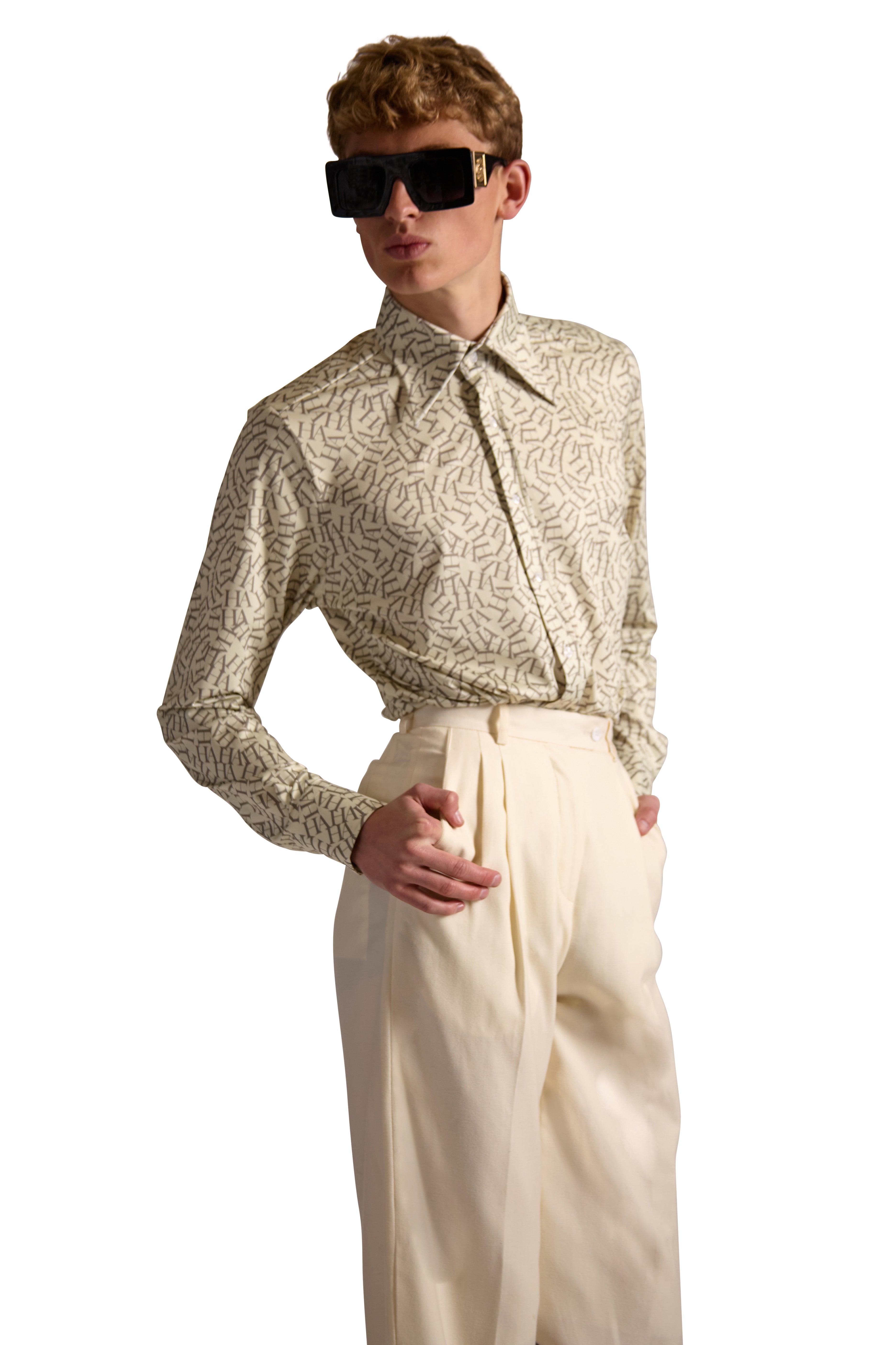 Tailored Fit Monogram Shirt