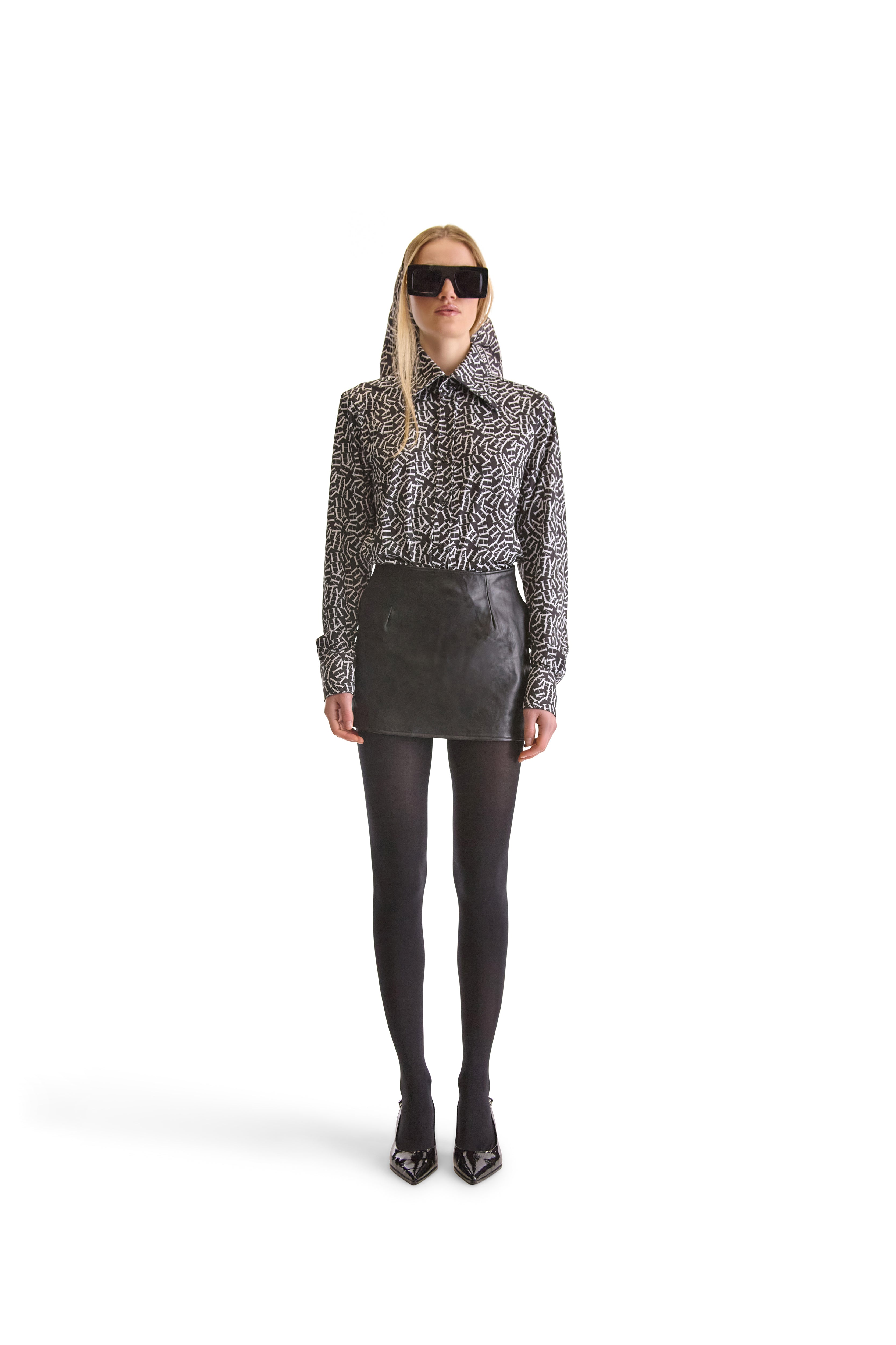 Tailored Fit Monogram Print Shirt