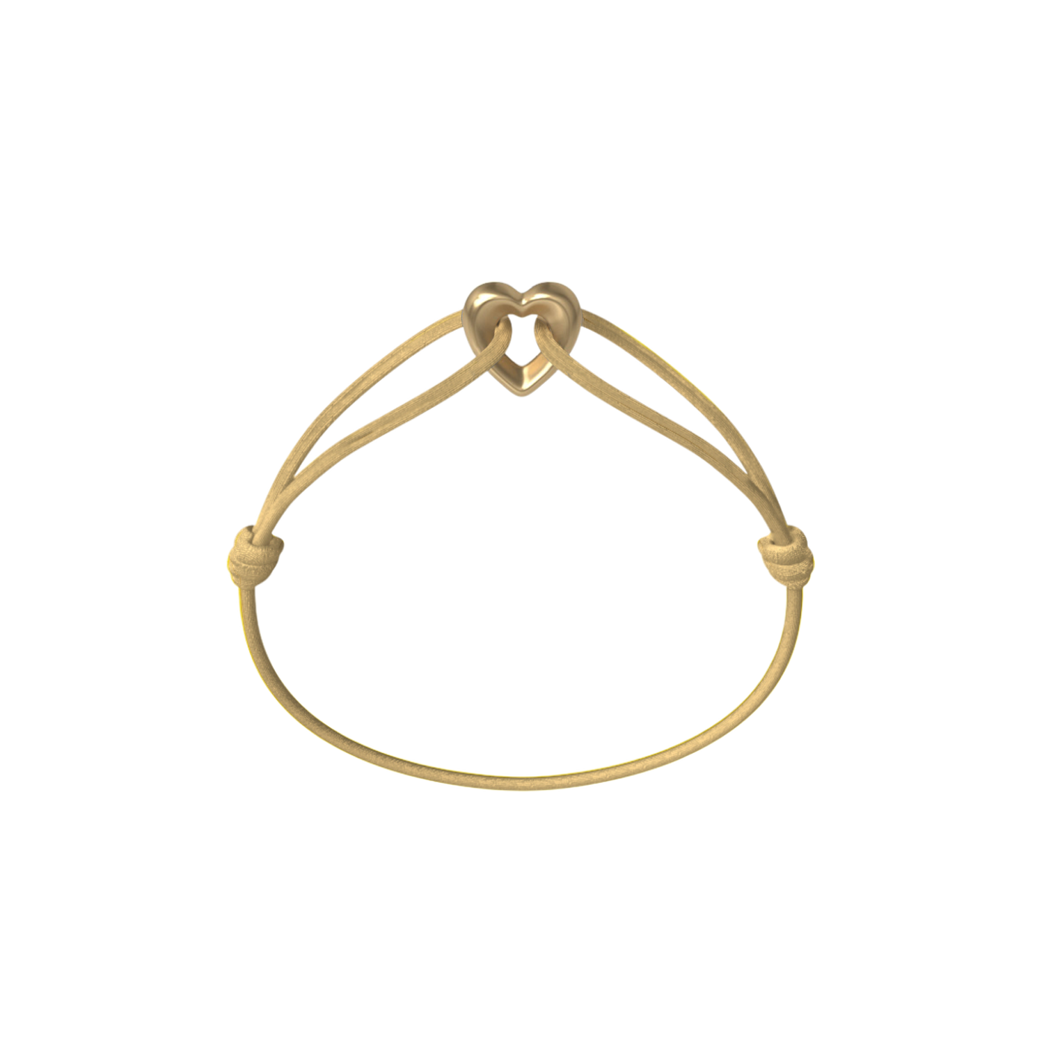 Golden Heart Cord Bracelet