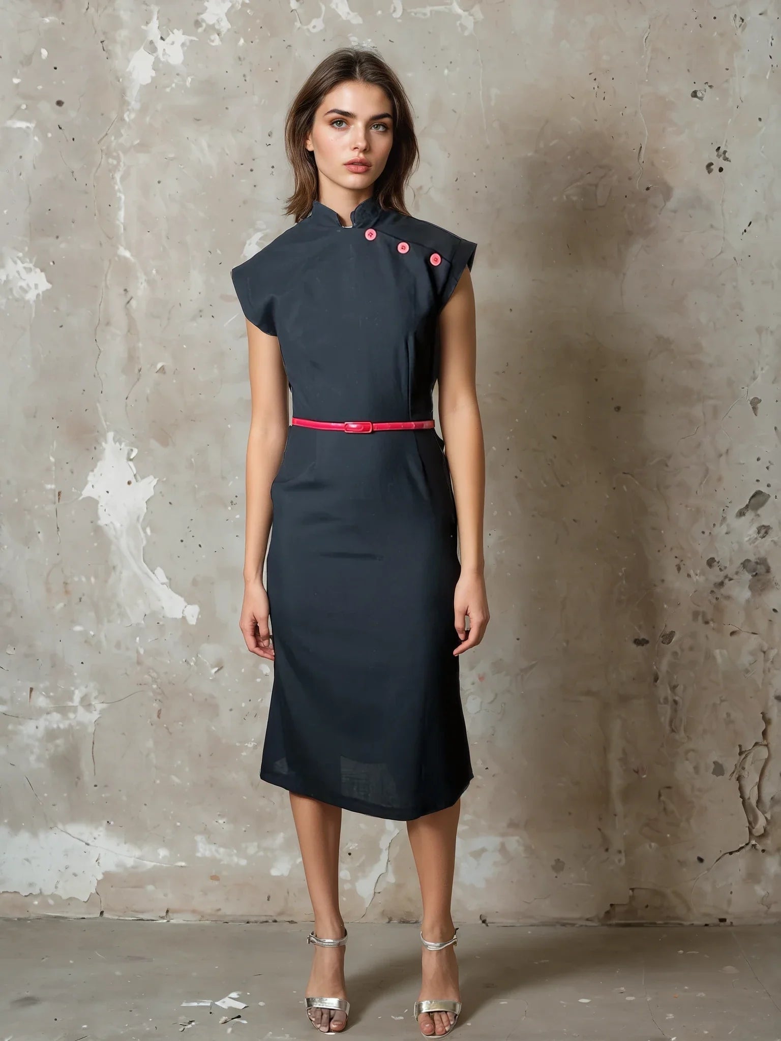 Original 1980's Vintage Chelsea Girl Little Black Dress UK 10 - 14