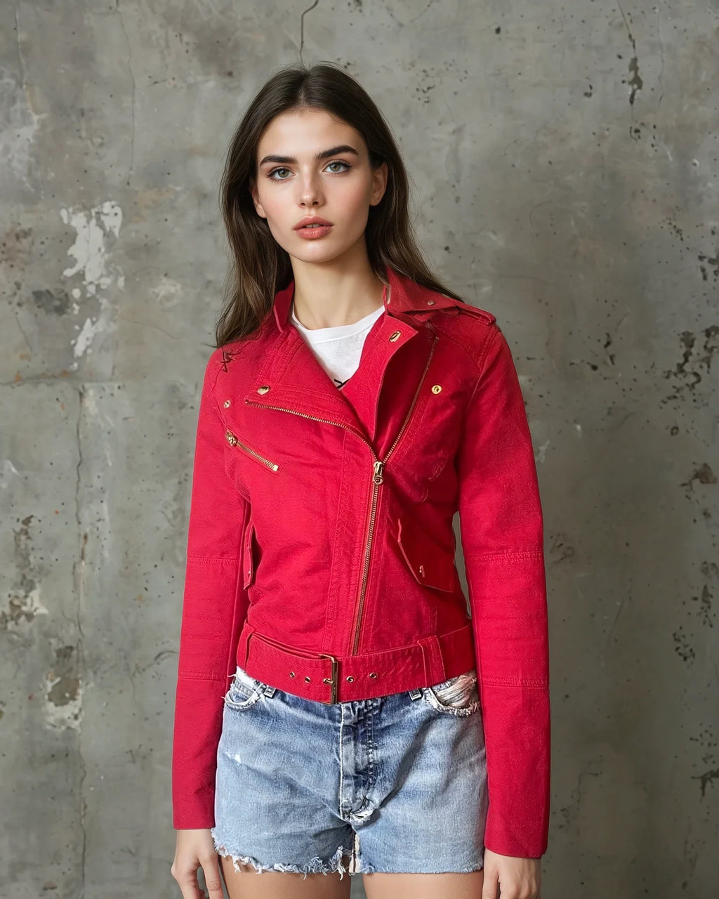 Gorgeous Preloved Red Juicy Couture Biker Jacket UK 8 - 10
