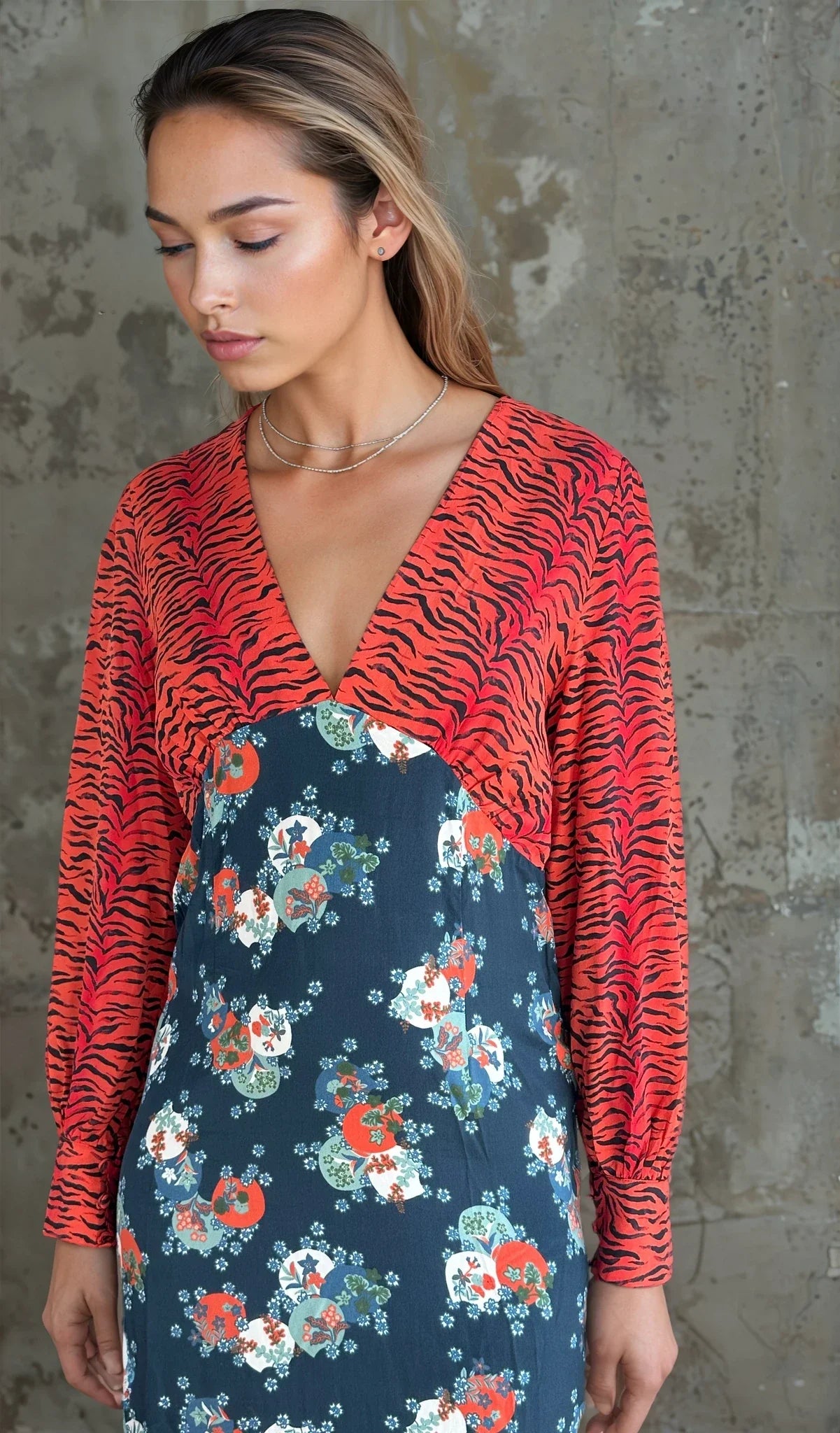 Gorgeous Preloved Primrose Park Tiger / Floral Print Dress UK 10 - 12