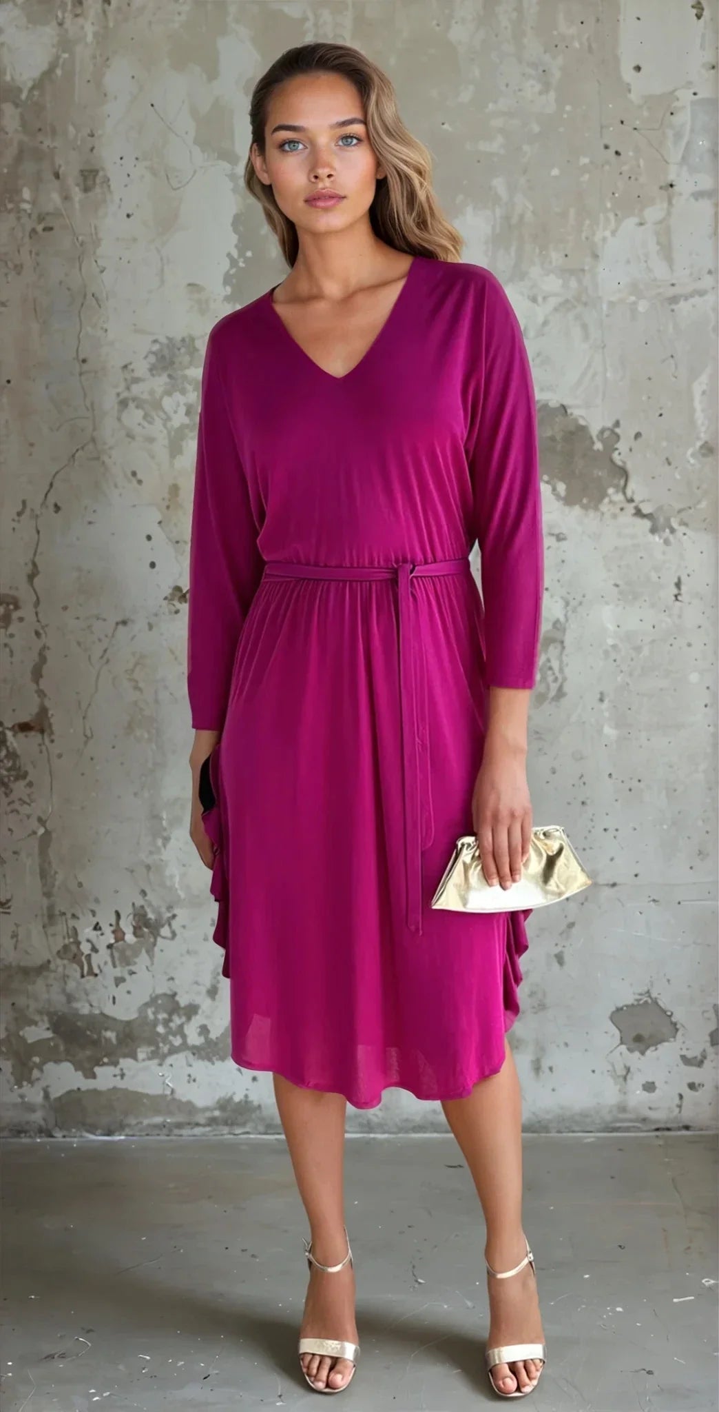 Gorgeous Late 1970's Vintage Purple Disco Dress By Radley London UK 8 - 12