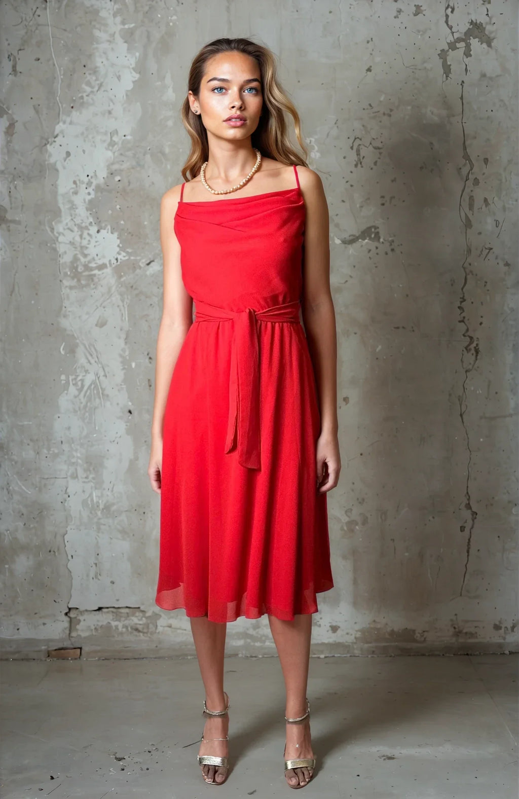 Gorgeous Bright Red Saks Fifth Avenue - Ferrali Preloved Dress UK 10 - 12