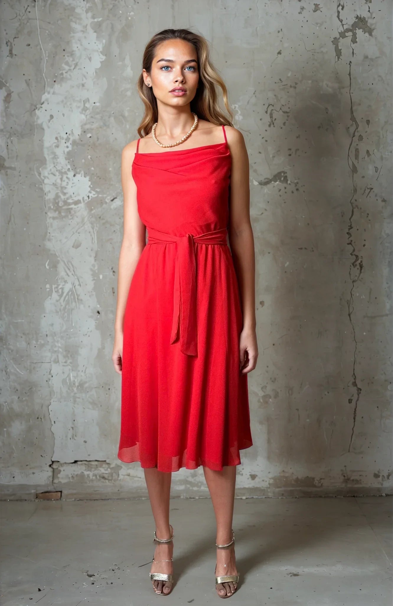 Gorgeous Bright Red Saks Fifth Avenue - Ferrali Preloved Dress UK 10 - 12