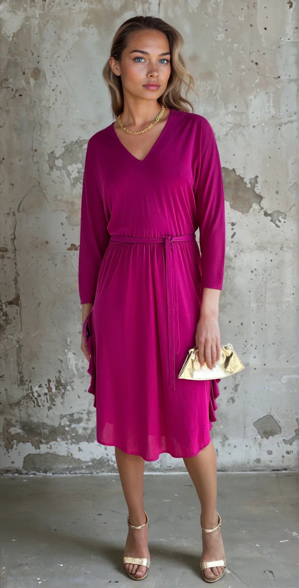 Gorgeous Late 1970's Vintage Purple Disco Dress By Radley London UK 8 - 12