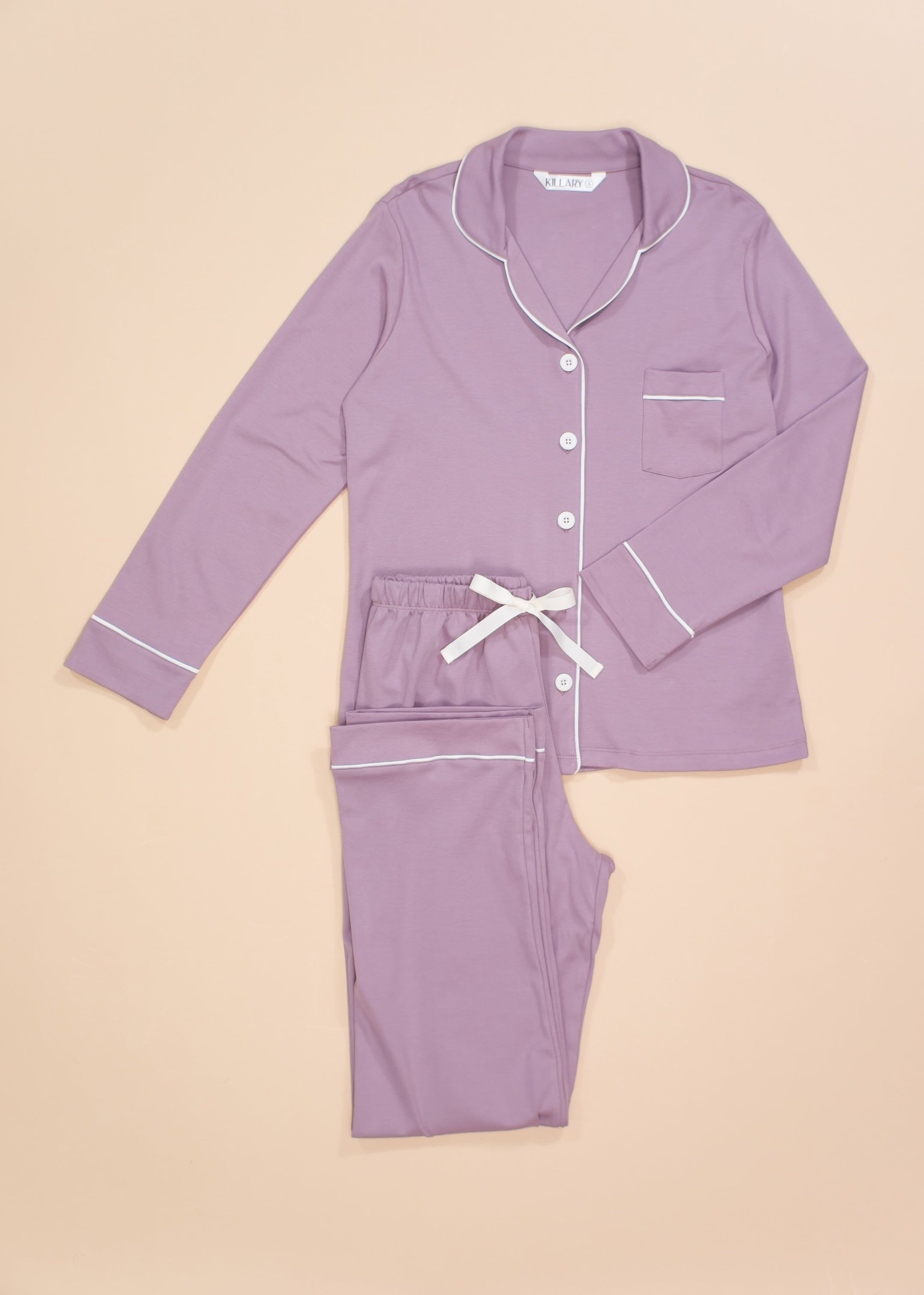 Pale purple set with long-sleeves