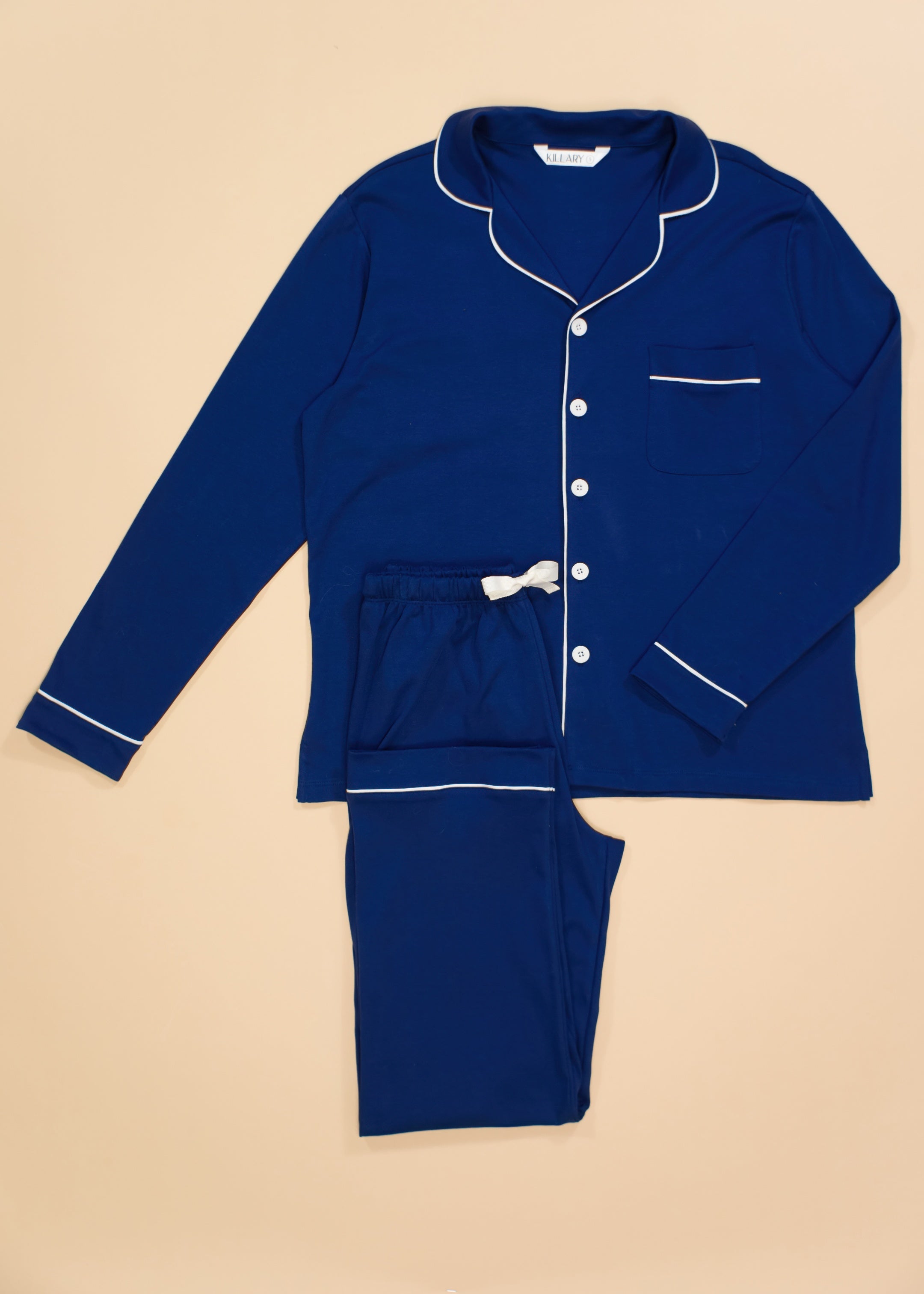 Blue set with long-sleeves top and trouser