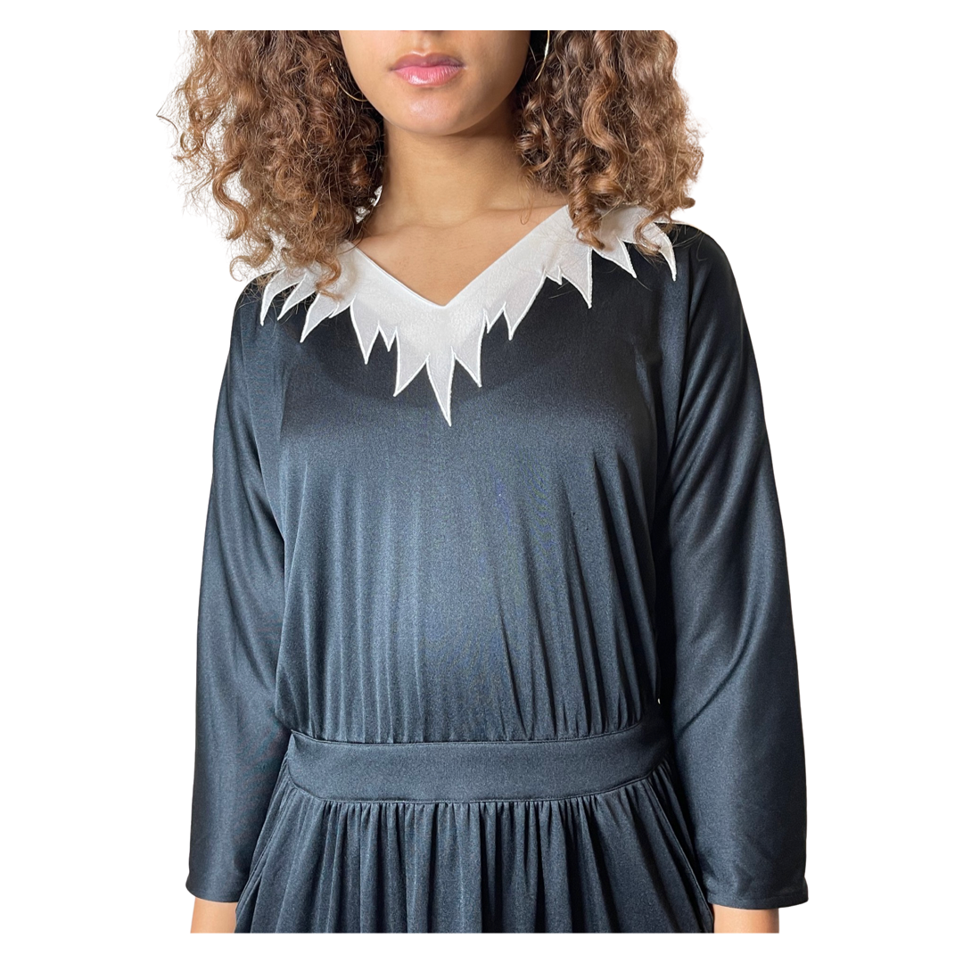 Original 1970's Radley Black & White Dress UK 12 -14