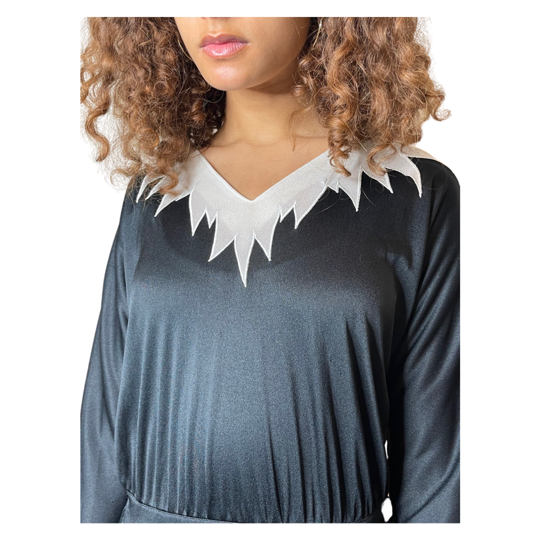 Original 1970's Radley Black & White Dress UK 12 -14