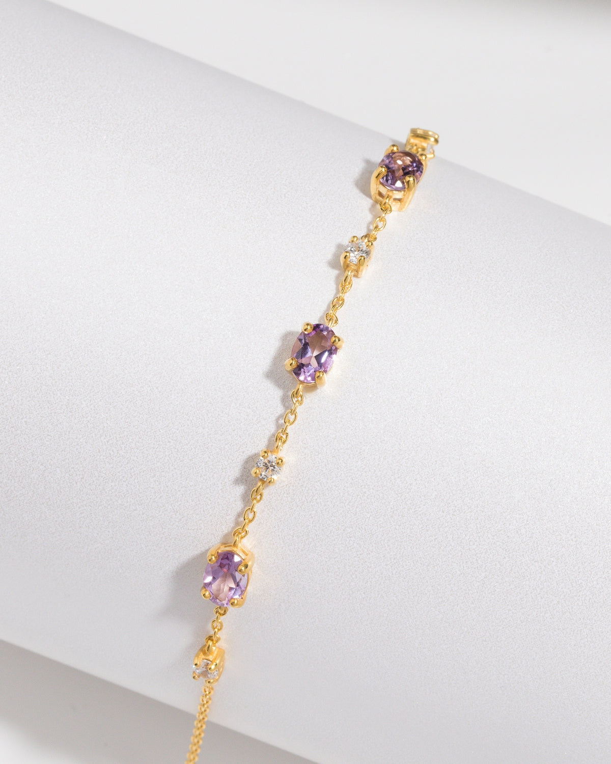 Complete Set - Amethyst Jewellery Set in 18k Gold Vermeil