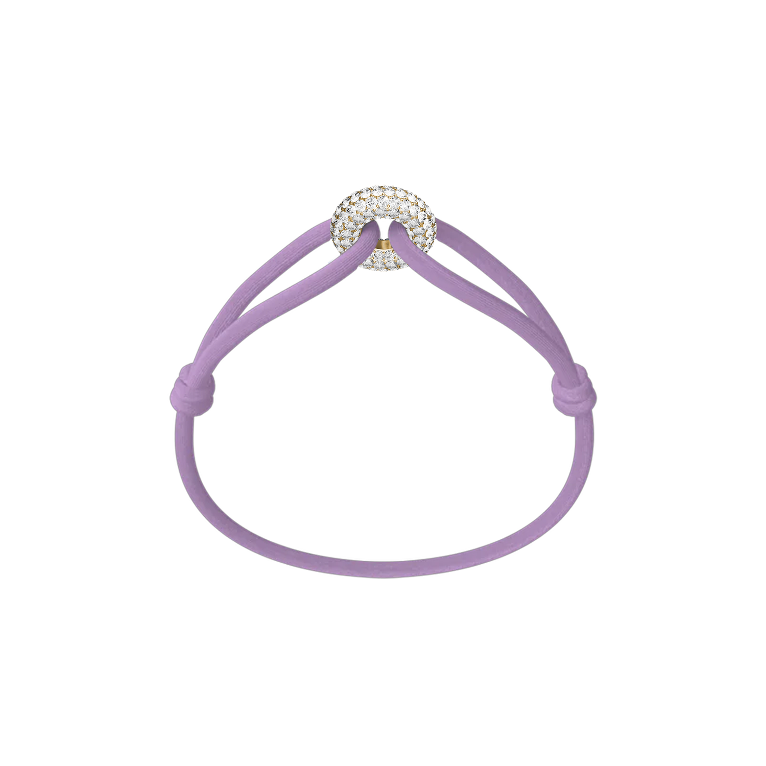 Silver Soho Pavé Cord Bracelet