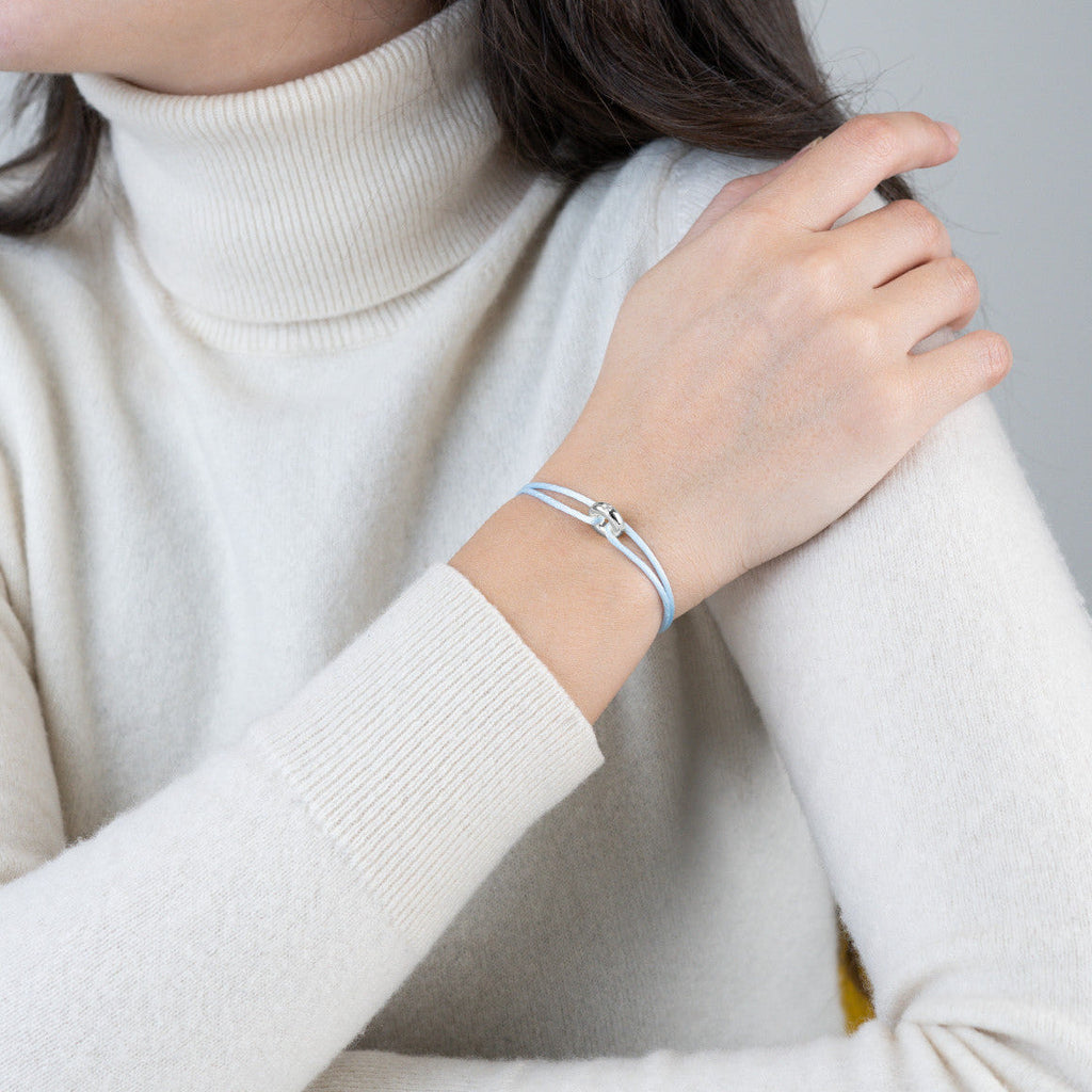 Mini Silver Soho Diamond Cord Bracelet