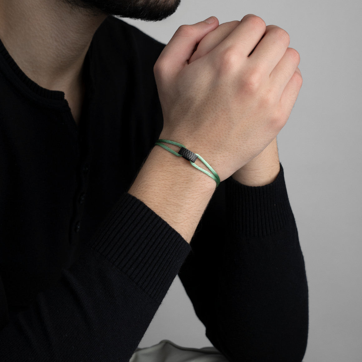 Carbon Regent Cord Bracelet