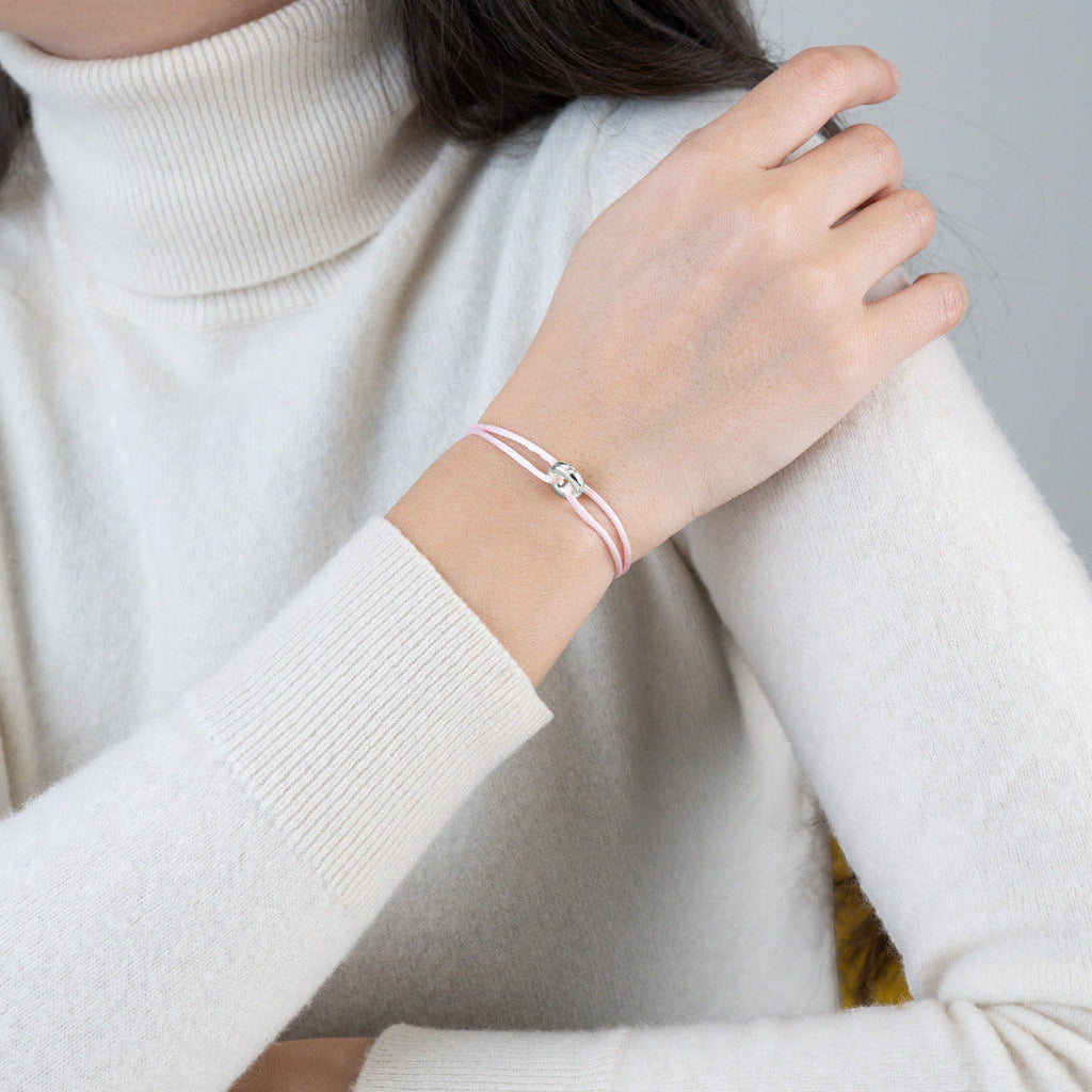 Mini Silver Soho Diamond Cord Bracelet