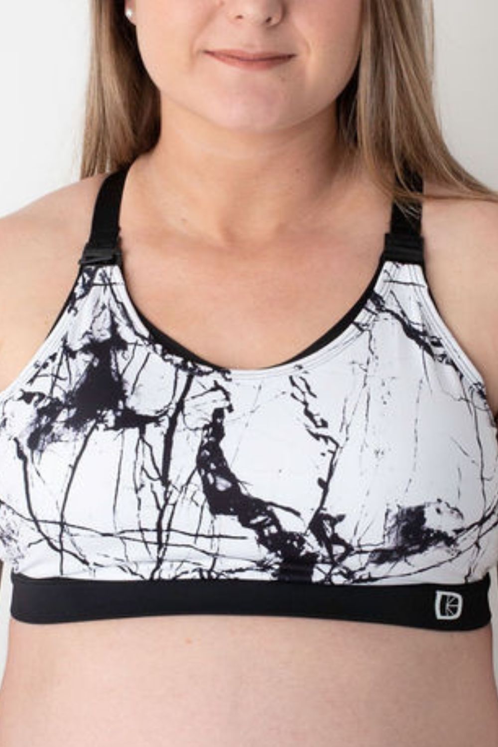 Maternity & Nursing Sports Bra | B-F Cup | Marble Print