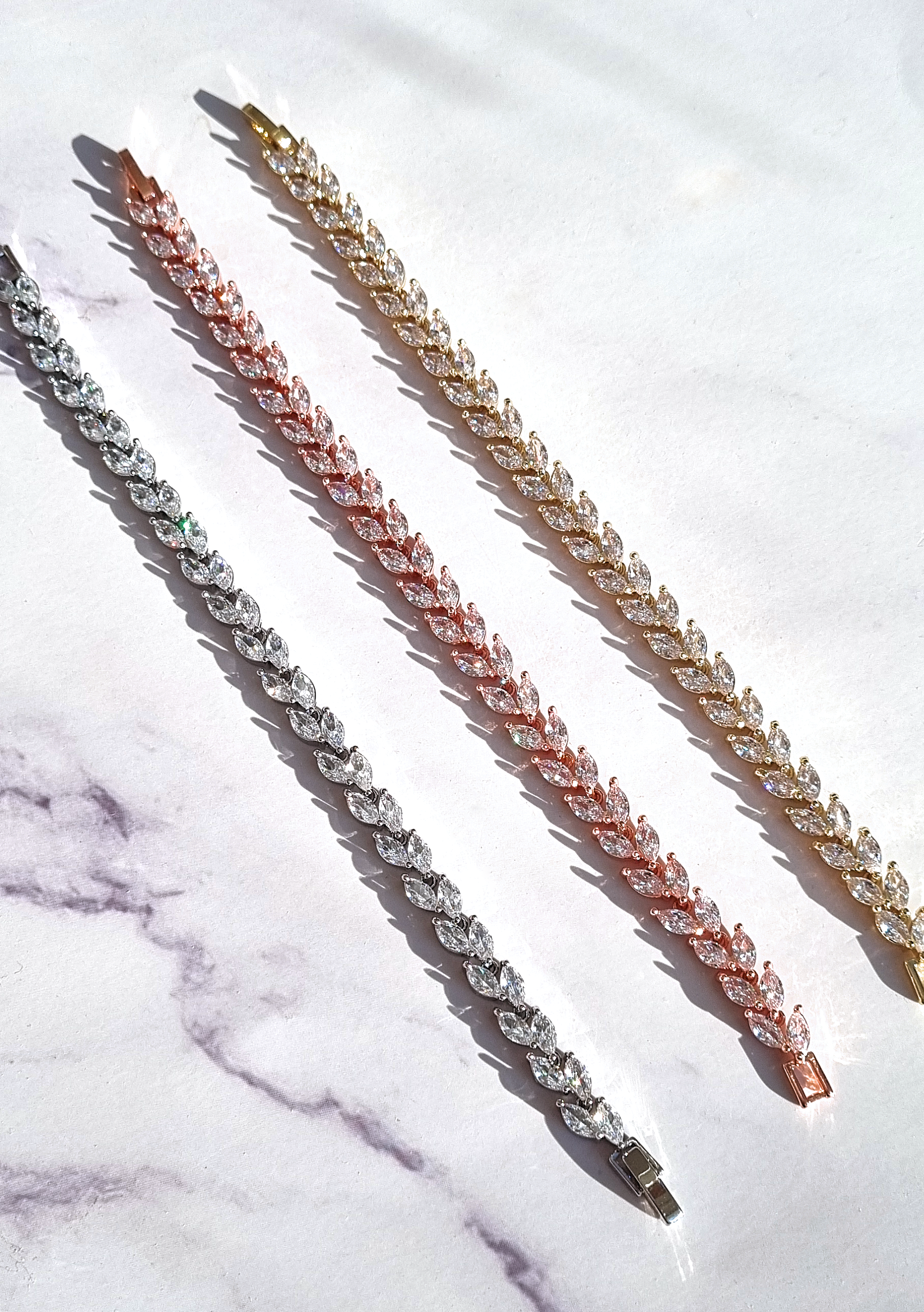 Marquise Cut Petal Bracelet