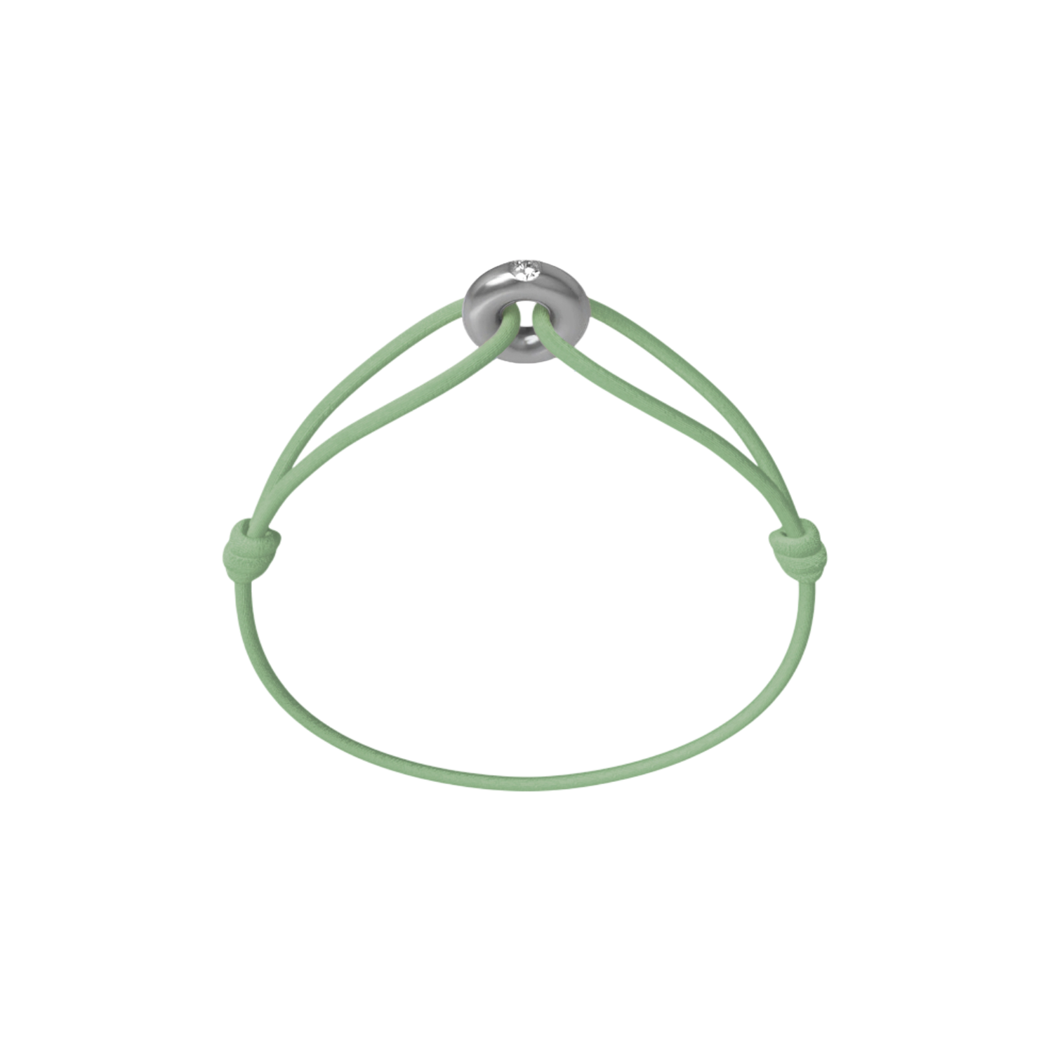 Mini Silver Soho Diamond Cord Bracelet