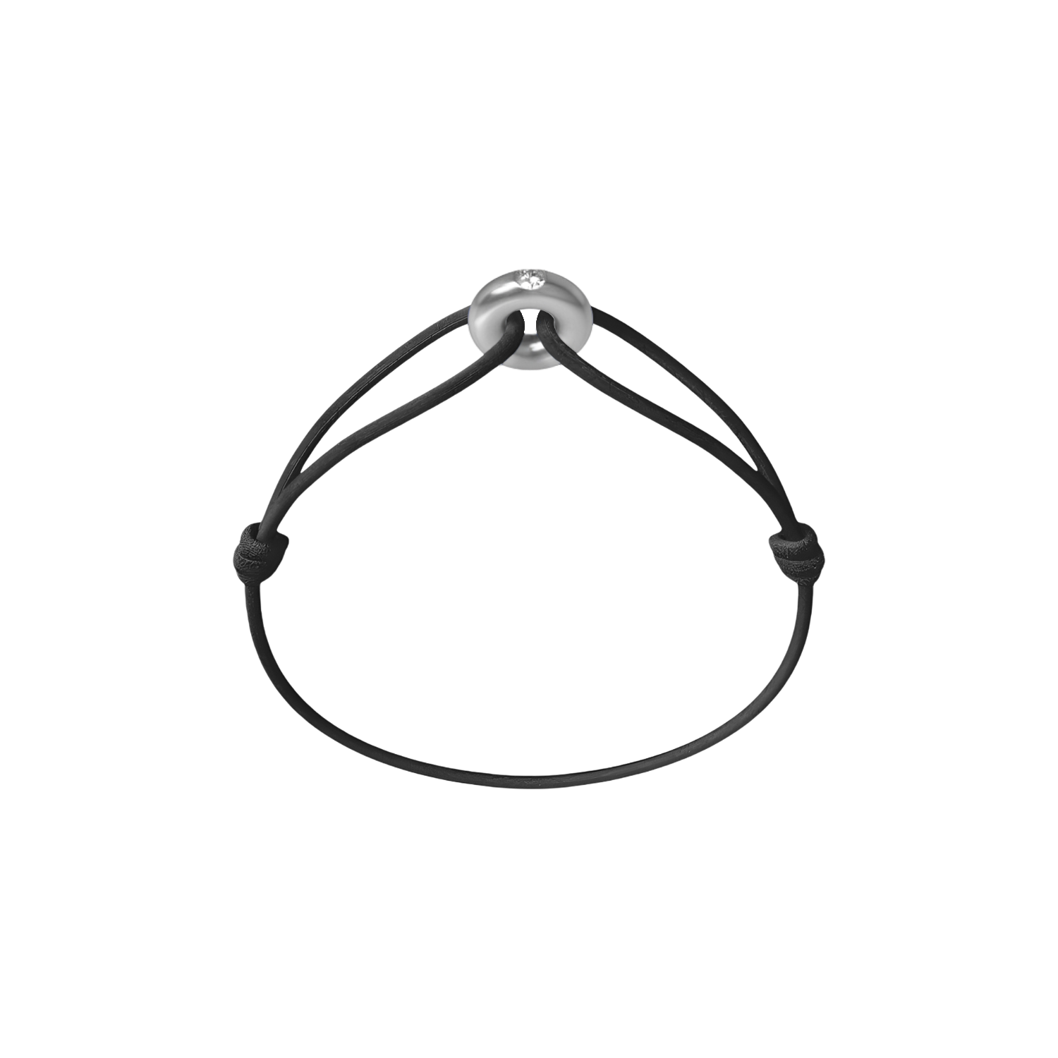 Mini Silver Soho Diamond Cord Bracelet
