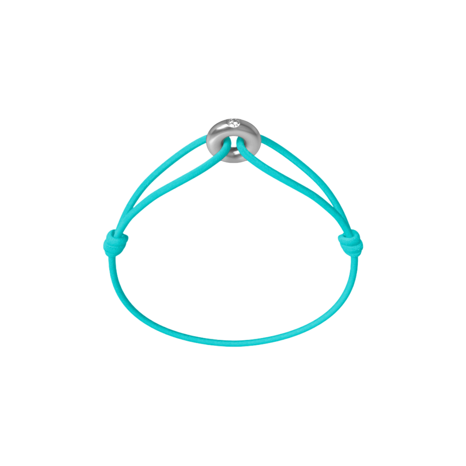 Mini Silver Soho Diamond Cord Bracelet