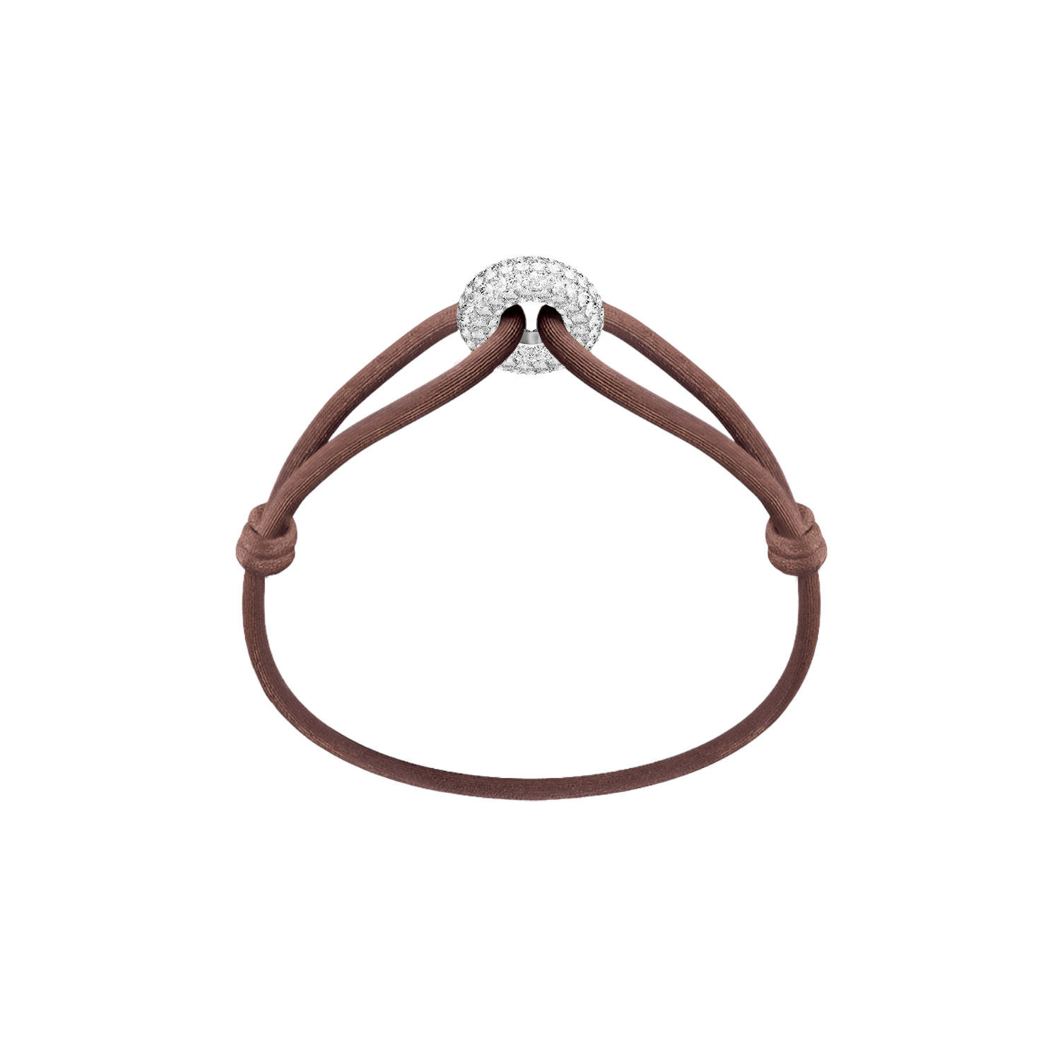 Silver Soho Pavé Cord Bracelet