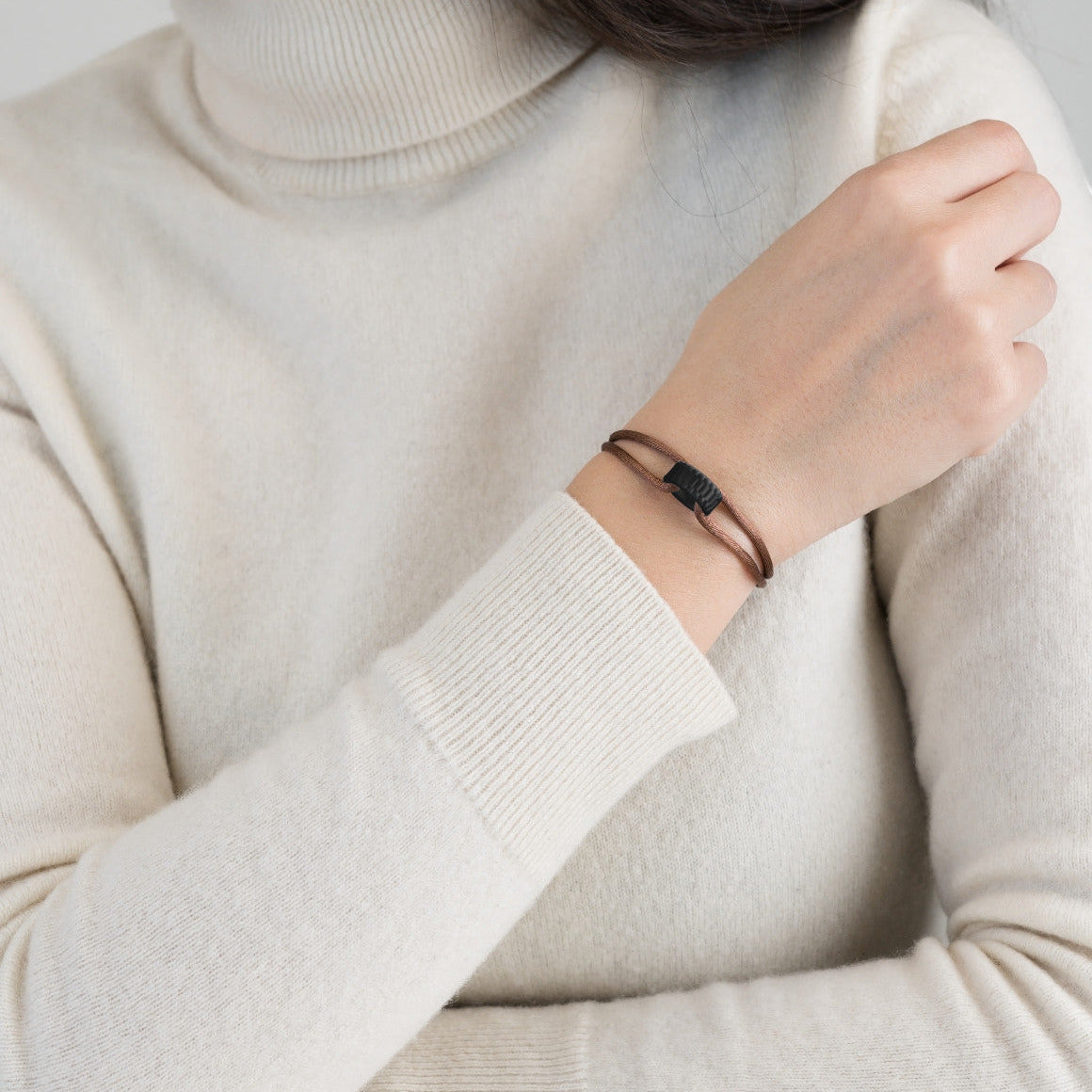 Carbon Regent Cord Bracelet