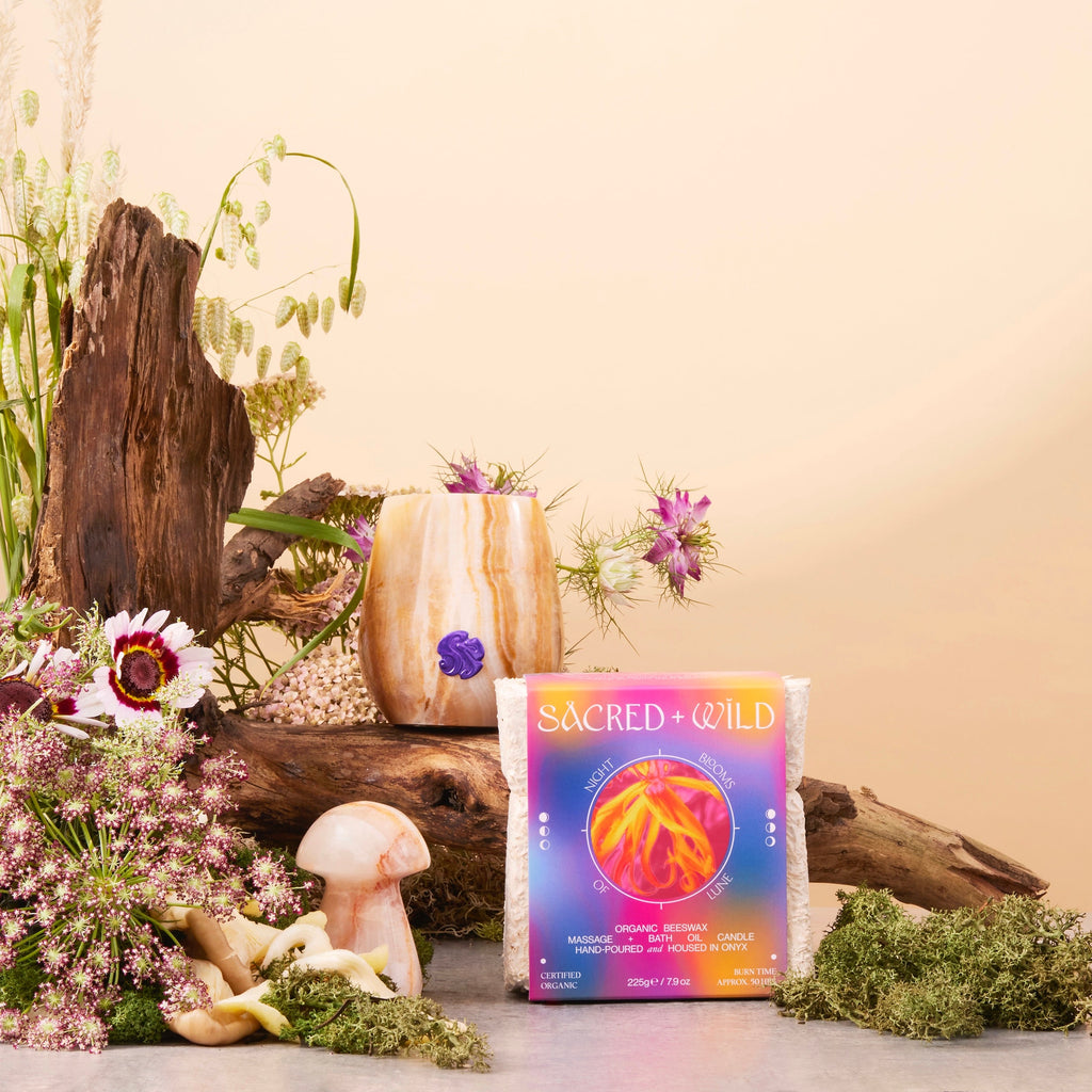 Organic Beeswax Massage + Bath Oil Candle                    225g